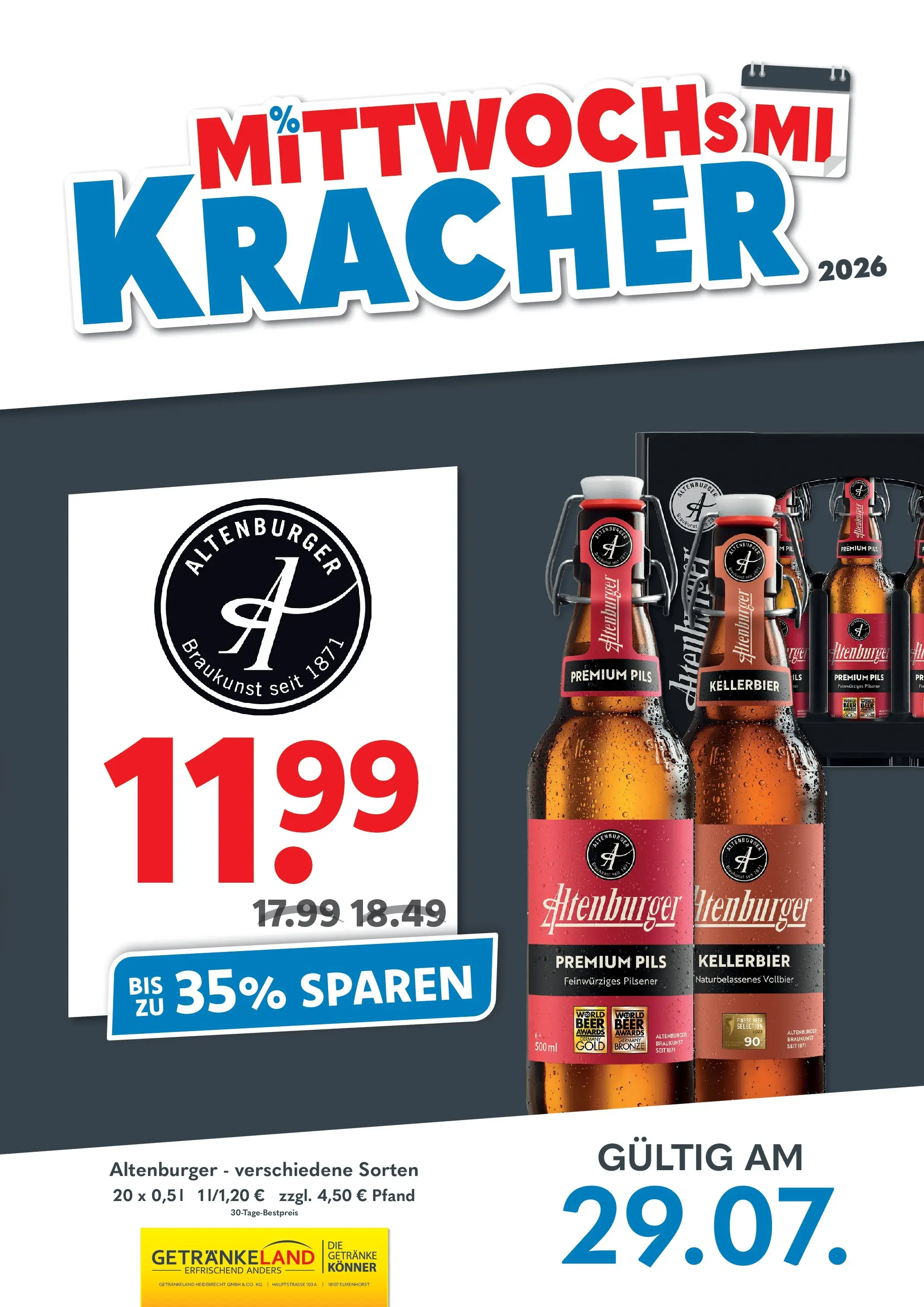 Getränkeland - Getränkeland: Getränkeangebote (ab 20.07.2026) zum Blättern | Seite: 3 | Produkte: Pils