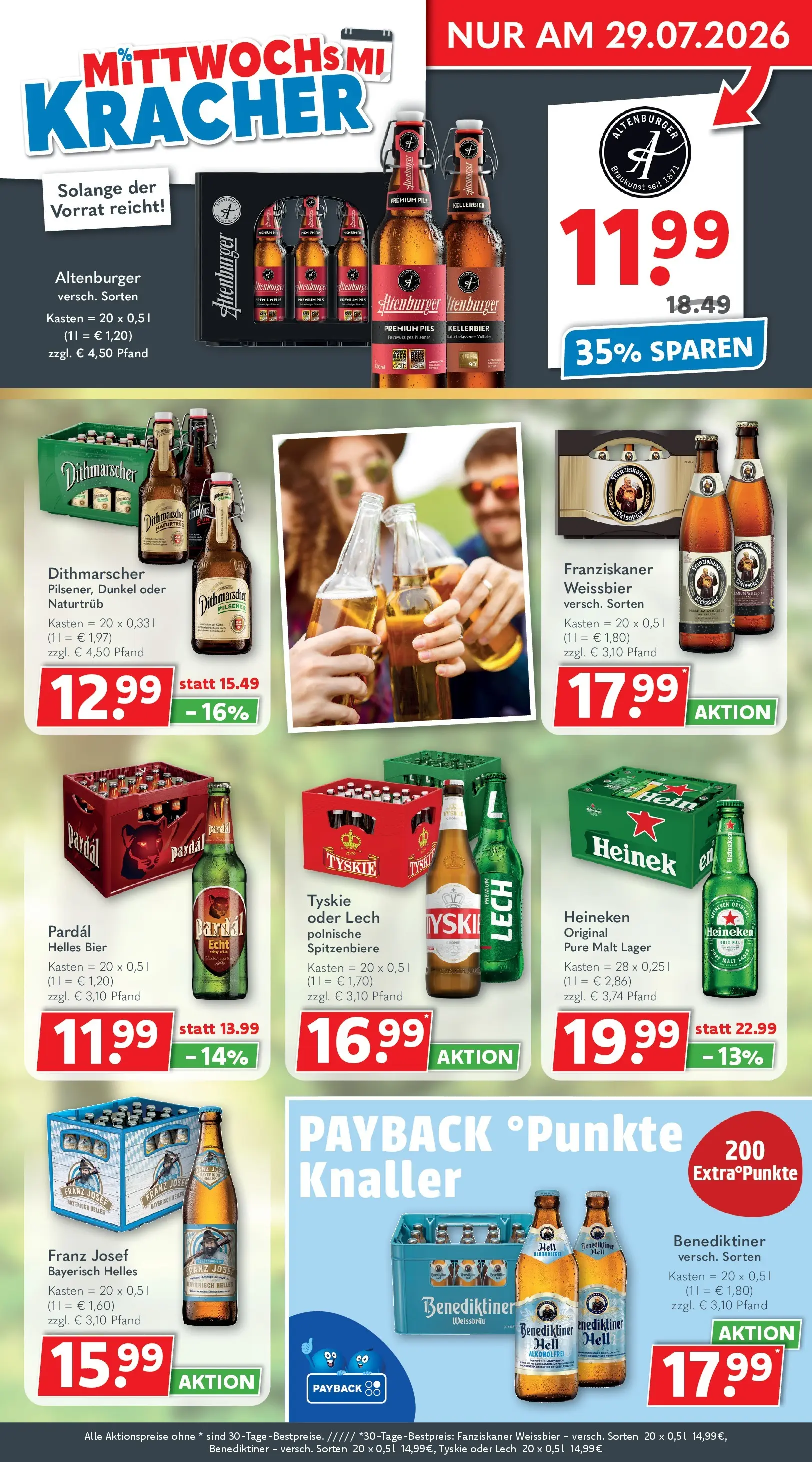 Getränkeland - Getränkeland: Getränkeangebote (ab 20.07.2026) zum Blättern | Seite: 3 | Produkte: Franziskaner, Tyskie, Pils, Heineken