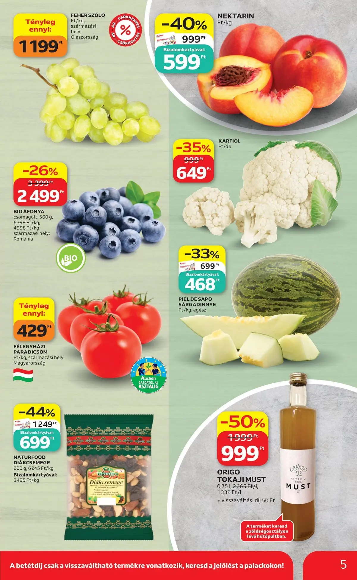 Auchan akciós újság Szeged - 2026.07.16. -tól/töl > akció, lapozható szórólap 🛍️ | Oldal: 5