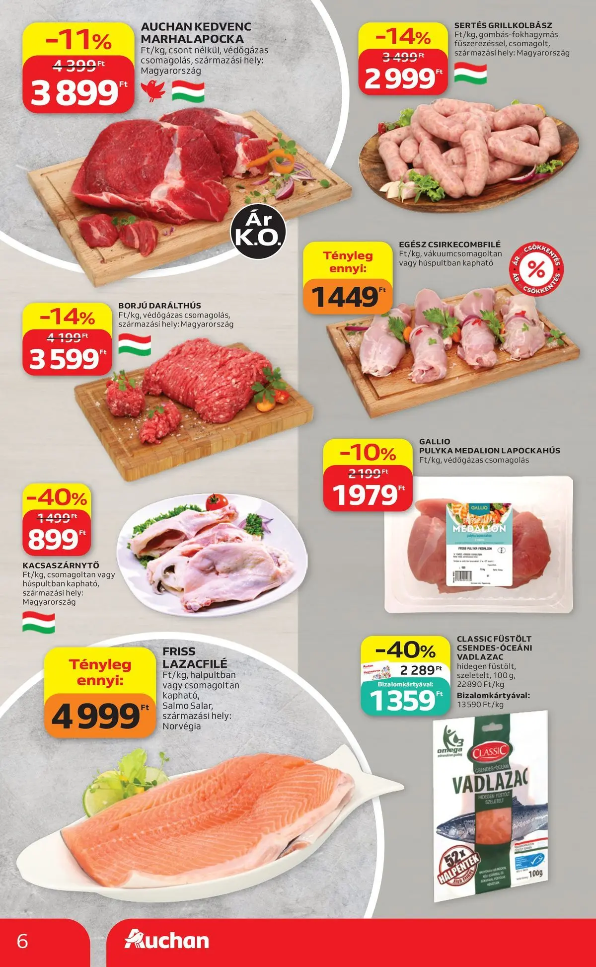 Auchan akciós újság Szeged - 2026.07.16. -tól/töl > akció, lapozható szórólap 🛍️ | Oldal: 6