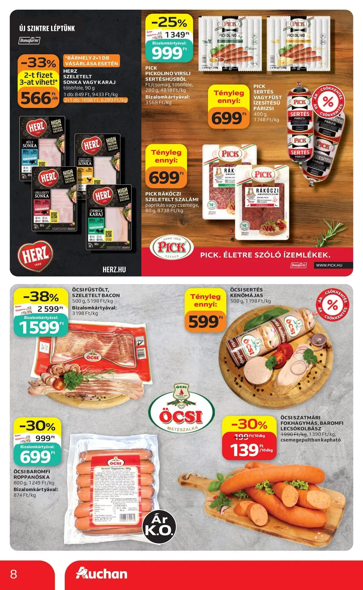 Auchan akciós újság Szeged - 2026.07.16. -tól/töl > akció, lapozható szórólap 🛍️ | Oldal: 8