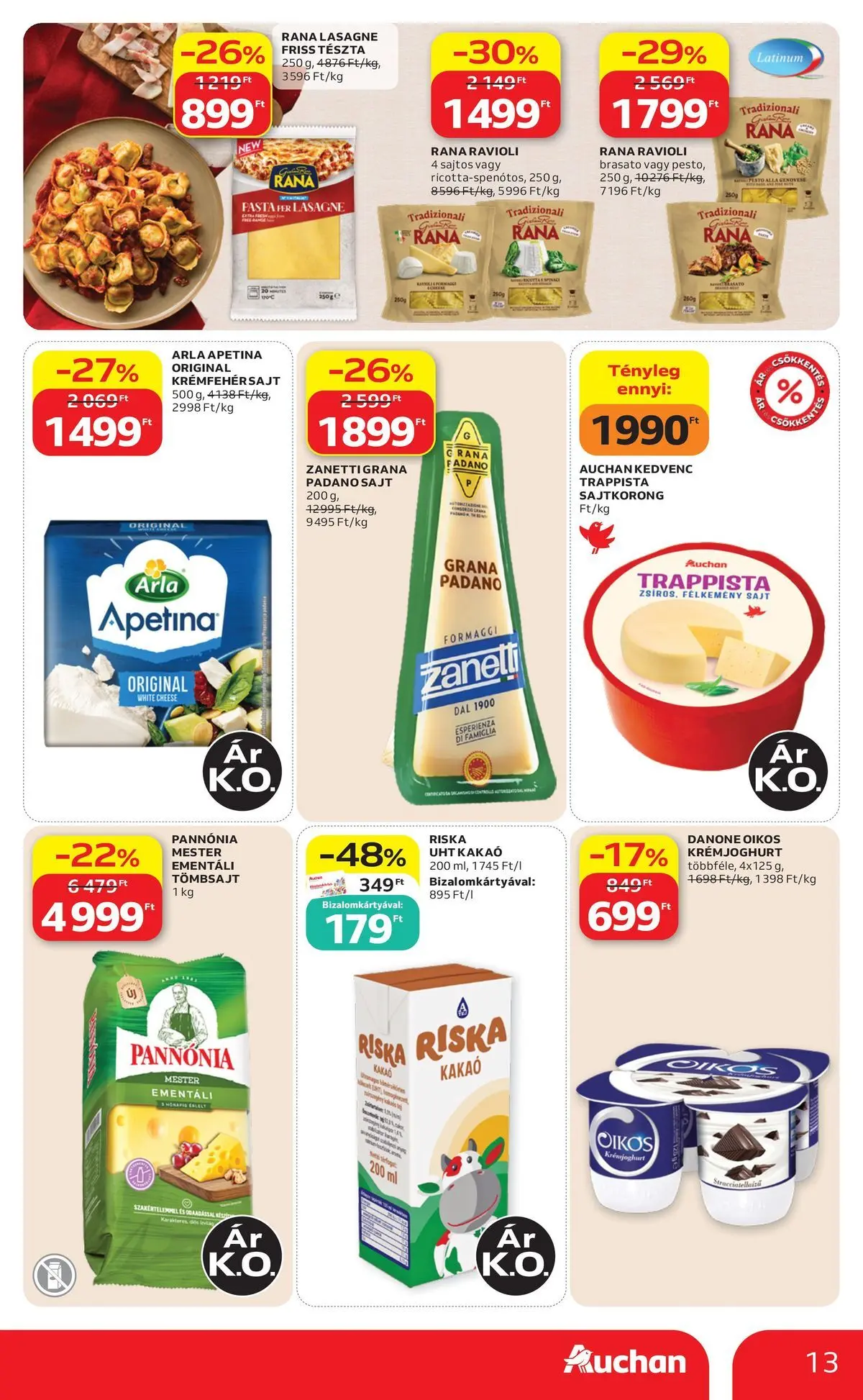 Auchan akciós újság Szeged - 2026.07.16. -tól/töl > akció, lapozható szórólap 🛍️ | Oldal: 13
