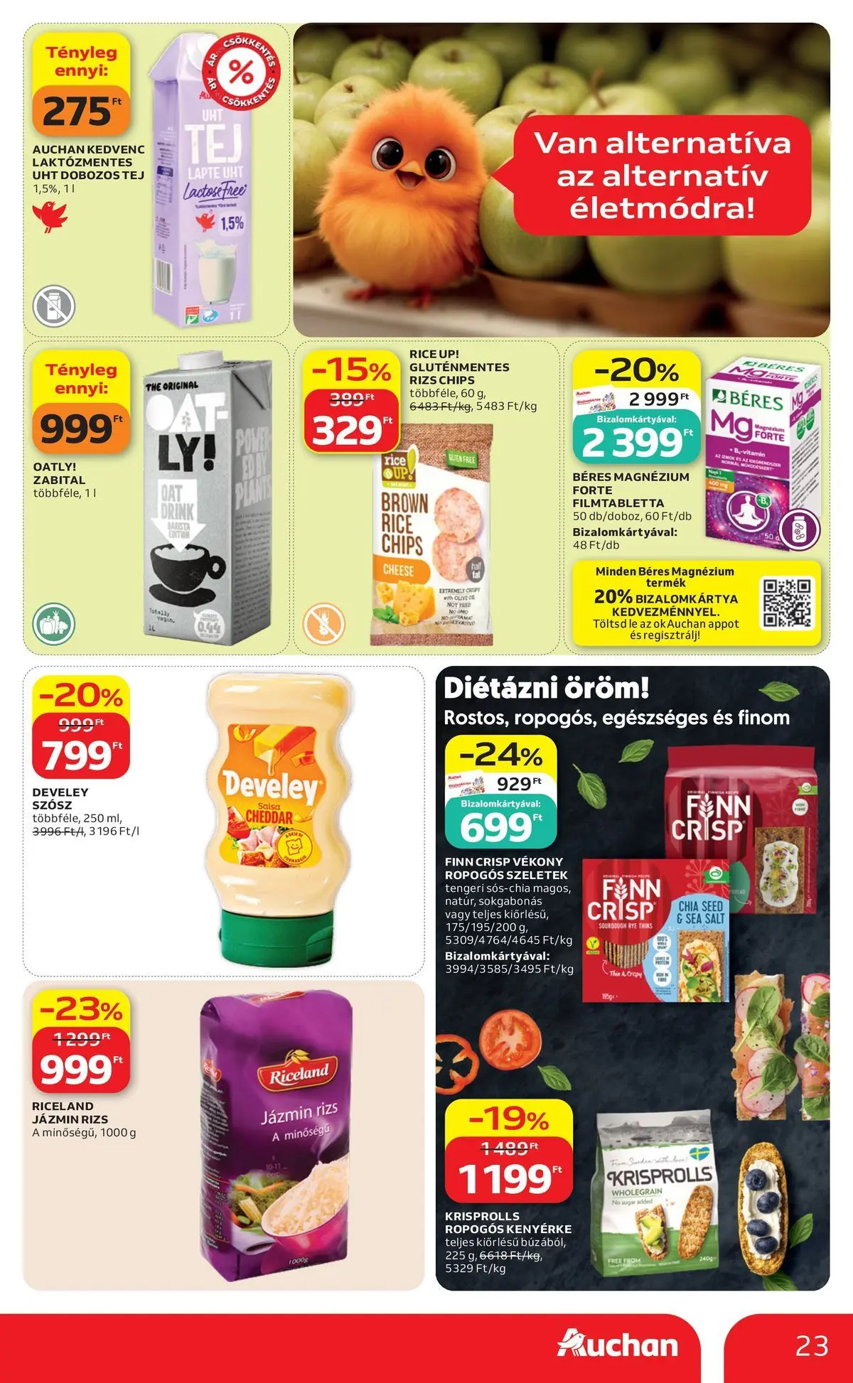 Auchan akciós újság Szeged - 2026.07.16. -tól/töl > akció, lapozható szórólap 🛍️ | Oldal: 23