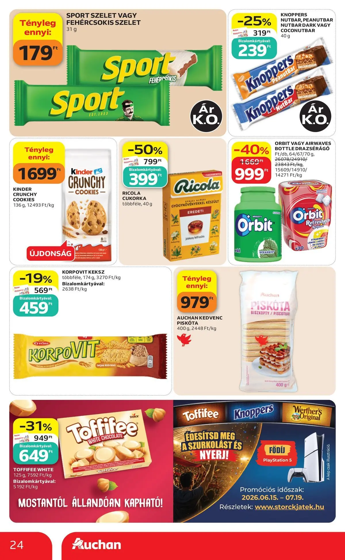Auchan akciós újság Szeged - 2026.07.16. -tól/töl > akció, lapozható szórólap 🛍️ | Oldal: 24