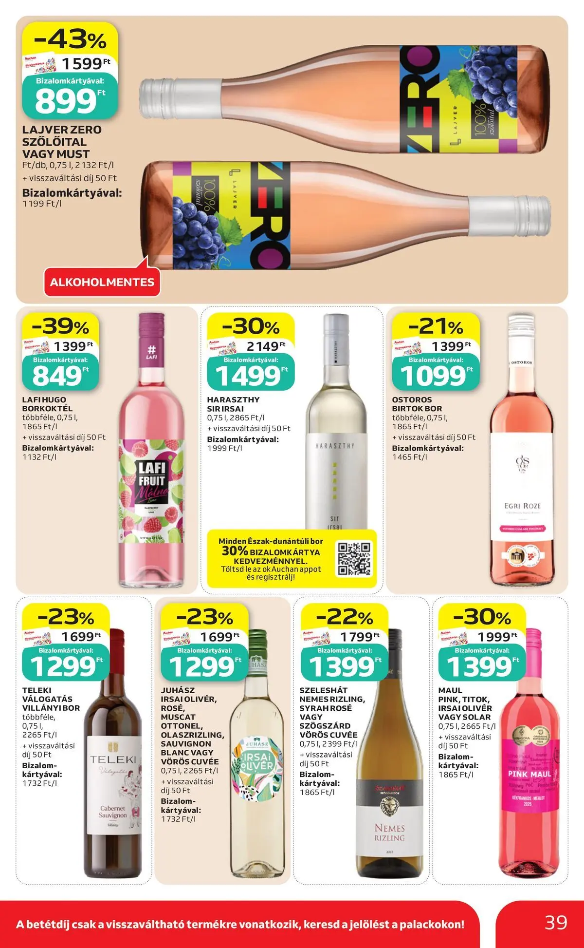 Auchan akciós újság Szeged - 2026.07.16. -tól/töl > akció, lapozható szórólap 🛍️ | Oldal: 39
