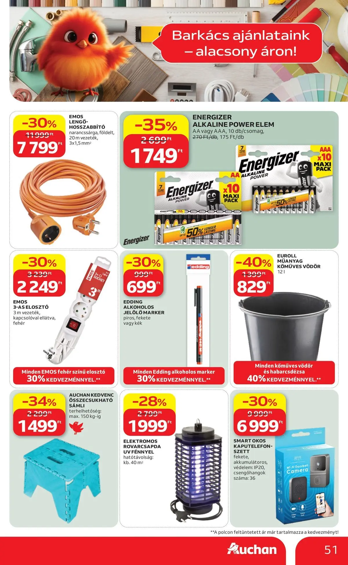 Auchan akciós újság Szeged - 2026.07.16. -tól/töl > akció, lapozható szórólap 🛍️ | Oldal: 51