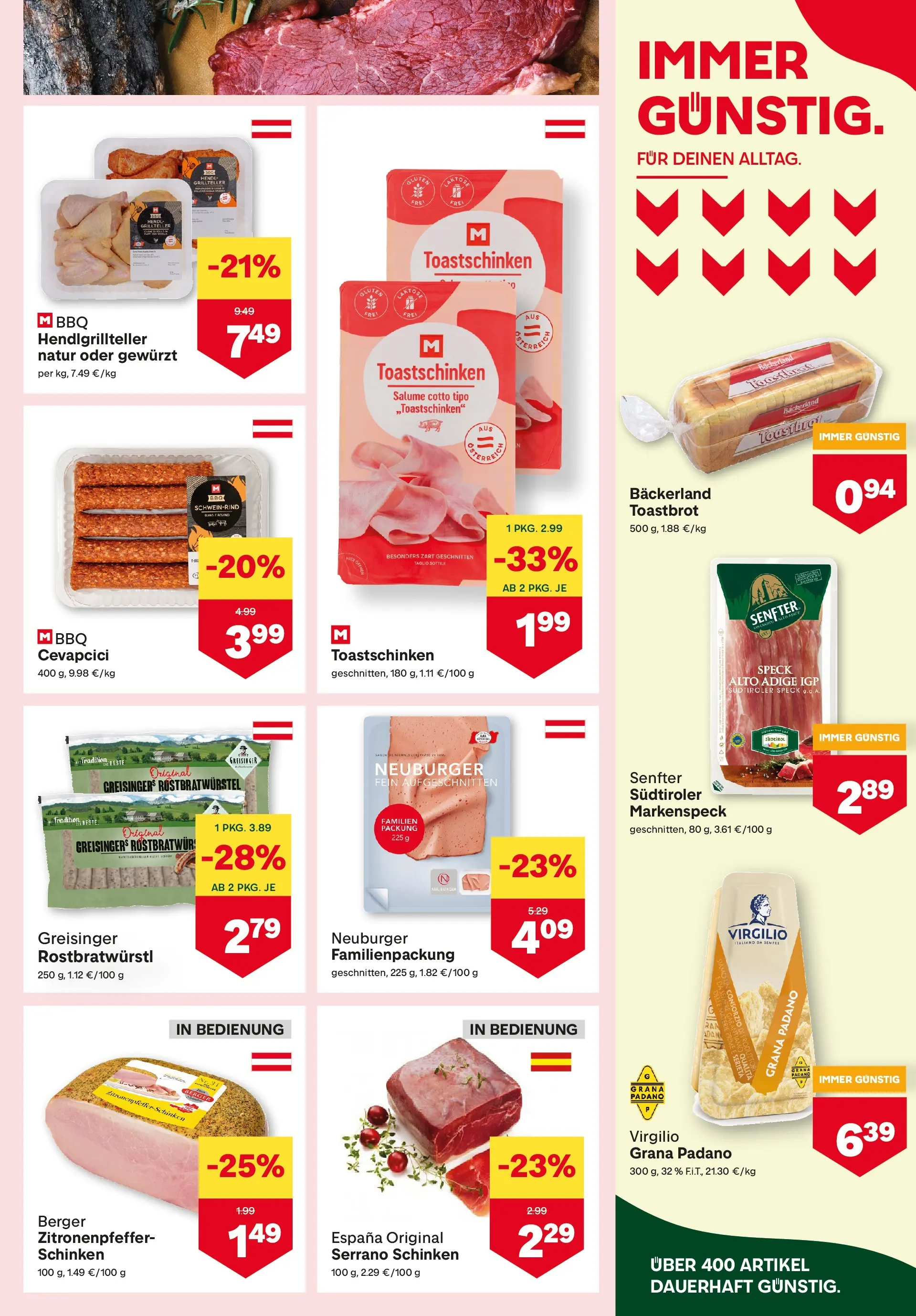 MPREIS Pfunds von 23.07.2026 - Aktuelle Angebote | Seite: 3 | Produkte: Schinken