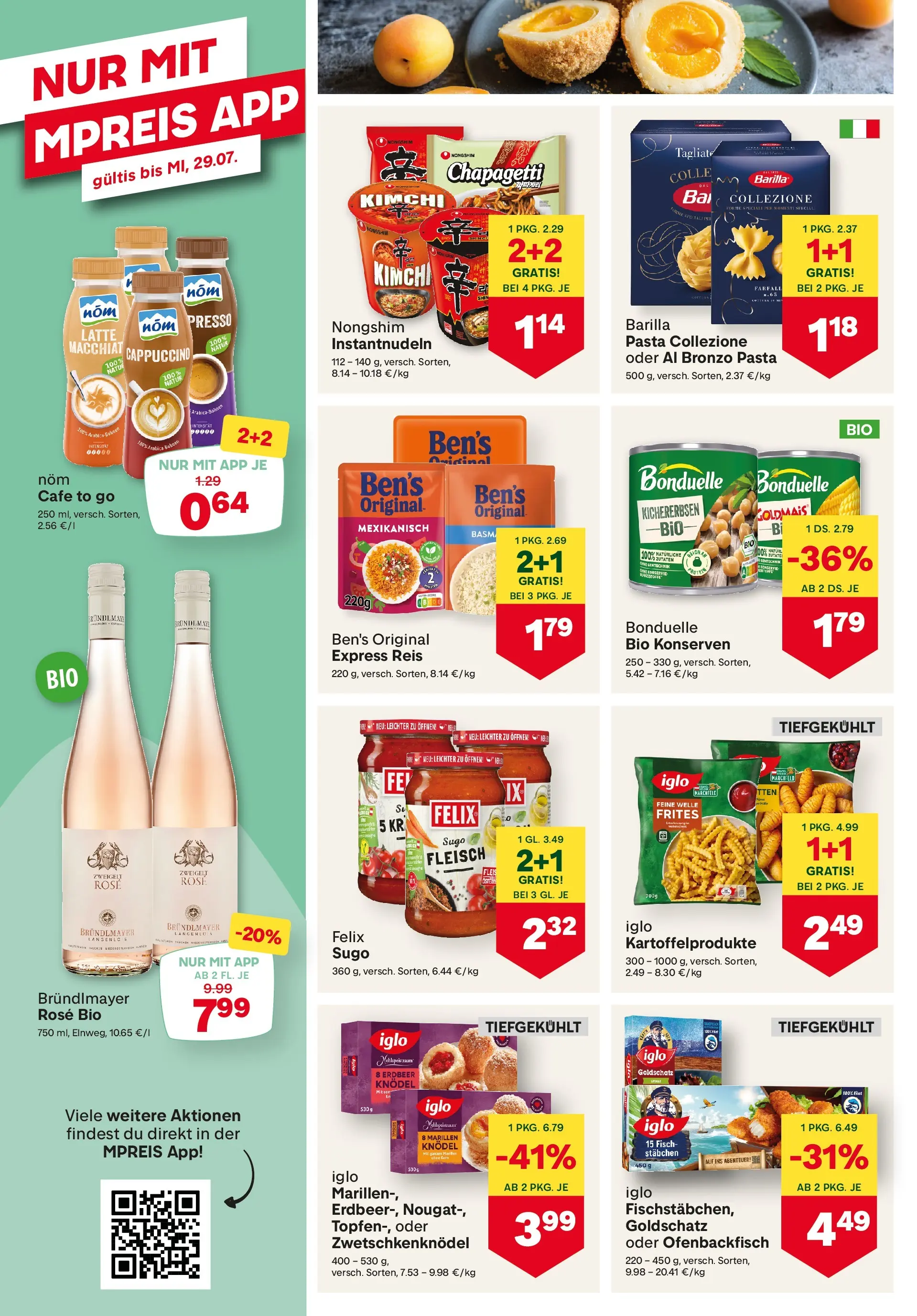 MPREIS Pfunds von 23.07.2026 - Aktuelle Angebote | Seite: 12 | Produkte: Pasta, Reis, Fisch