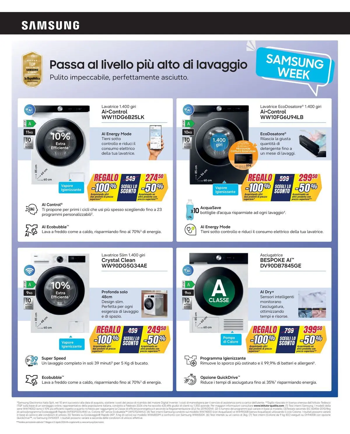 ﻿Trony volantino dal ﻿16/07/2026﻿ > ﻿Anteprima | Pagina: 10 | Prodotti: Microonde, Lavatrice, Asciugatrice, Data