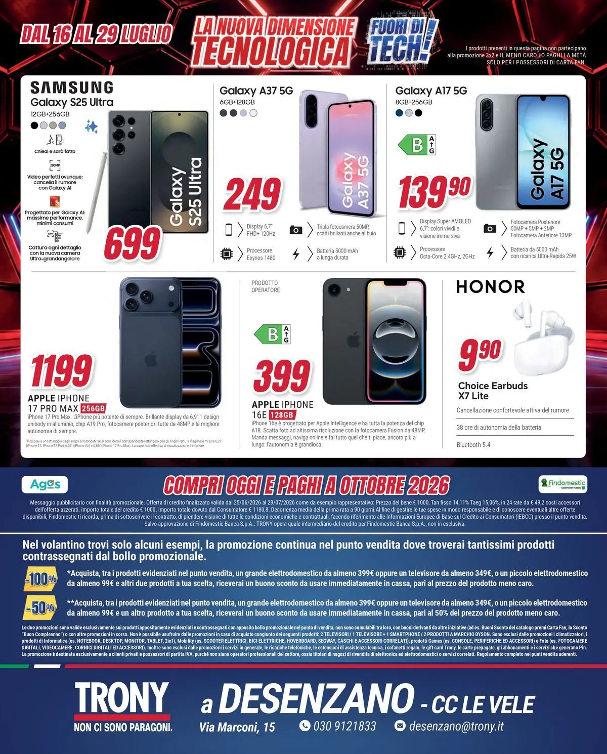 ﻿Trony volantino dal ﻿16/07/2026﻿ > ﻿Anteprima | Pagina: 47 | Prodotti: Iphone, Smartphone, Video, Batteria