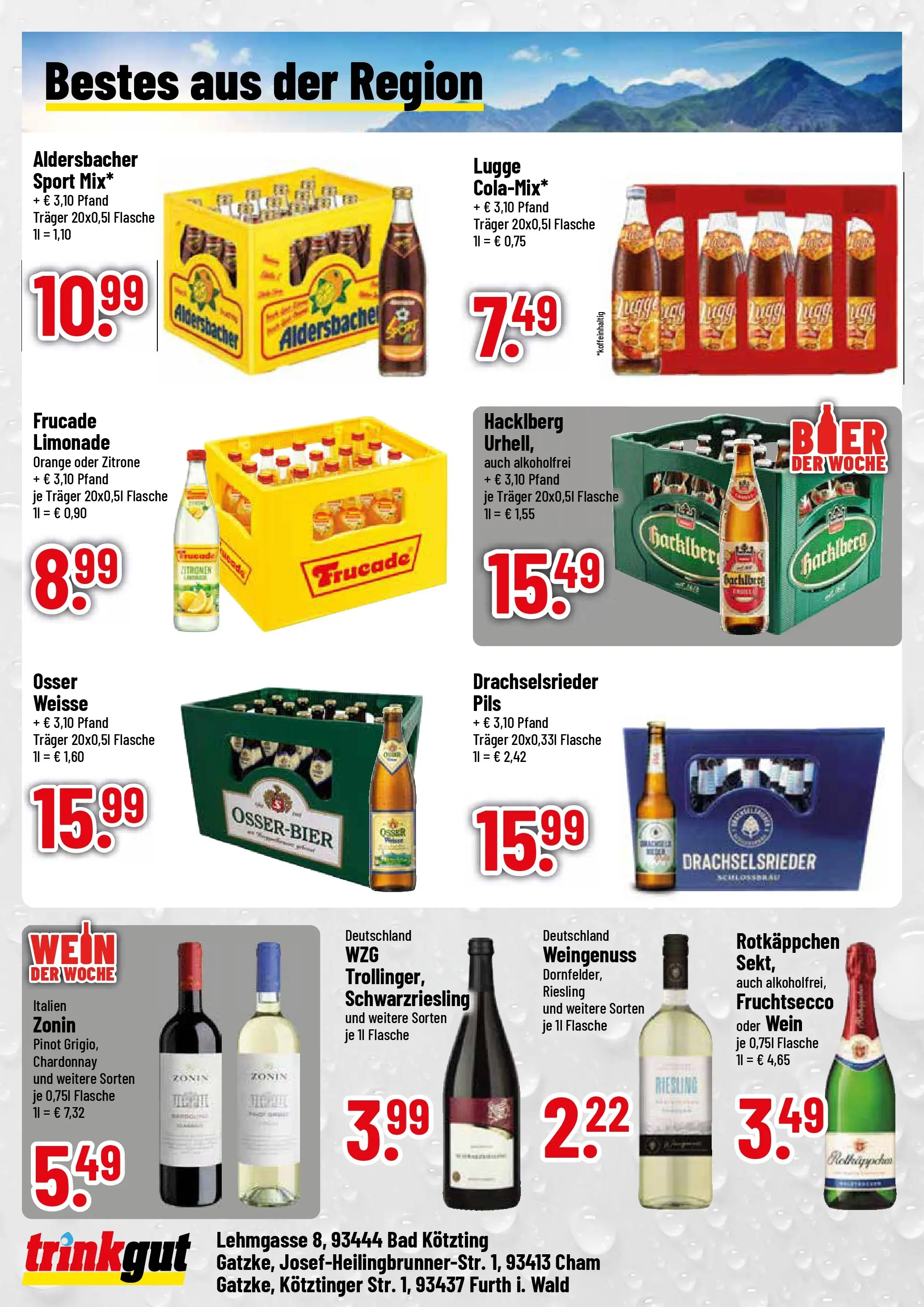 Trinkgut Prospekt Cham (ab 20.07.2026) » Angebote online | Seite: 4 | Produkte: Zitrone, Rotkäppchen, Wein, Zitronen