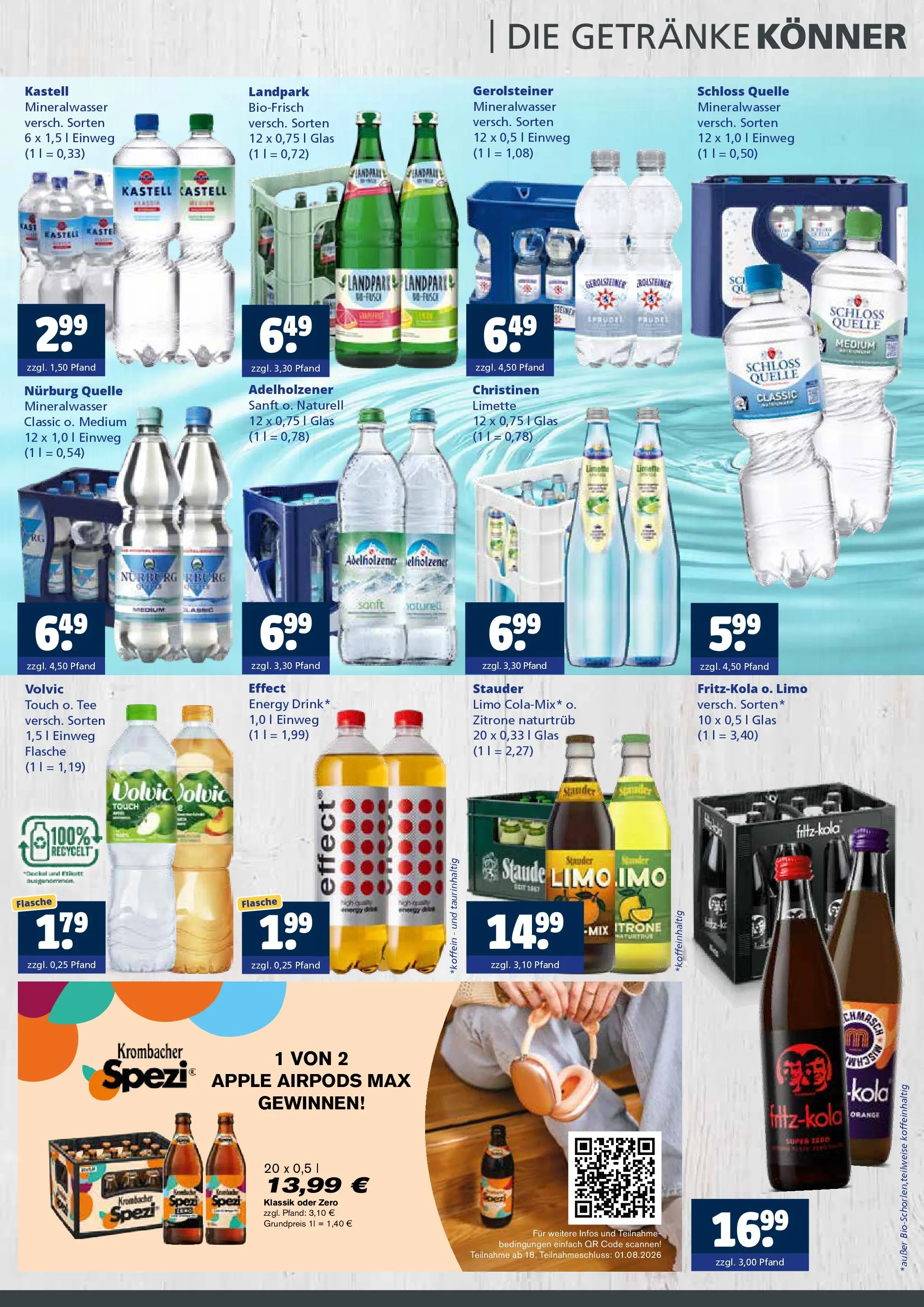 Angebote - Getränkewelt HSE: Getränkeangebote (ab 20.07.2026) zum Blättern | Seite: 3 | Produkte: Energy, Apple, Limette, Krombacher
