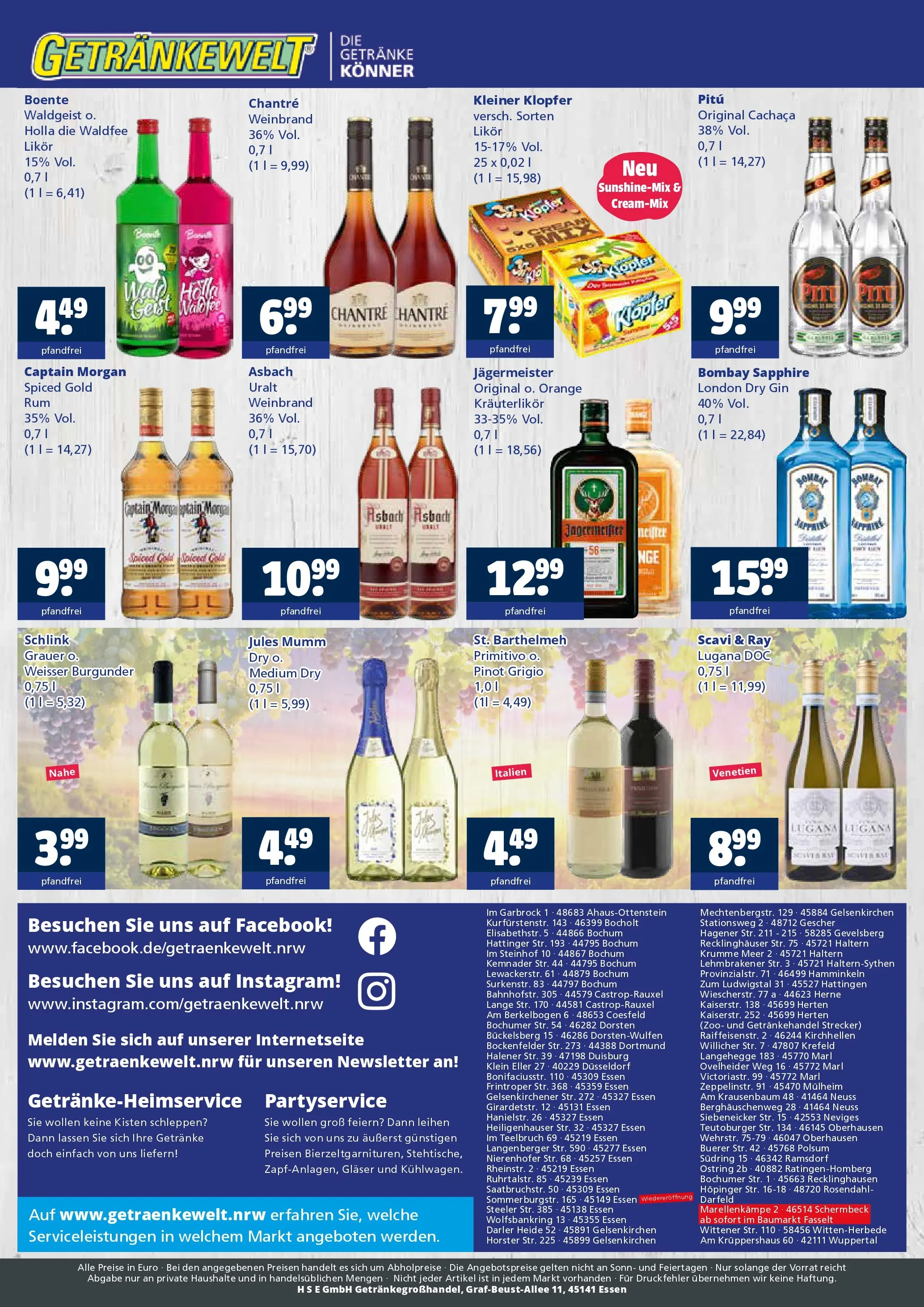 Angebote - Getränkewelt HSE: Getränkeangebote (ab 20.07.2026) zum Blättern | Seite: 4 | Produkte: Cola, Jules mumm, Captain morgan, Gin