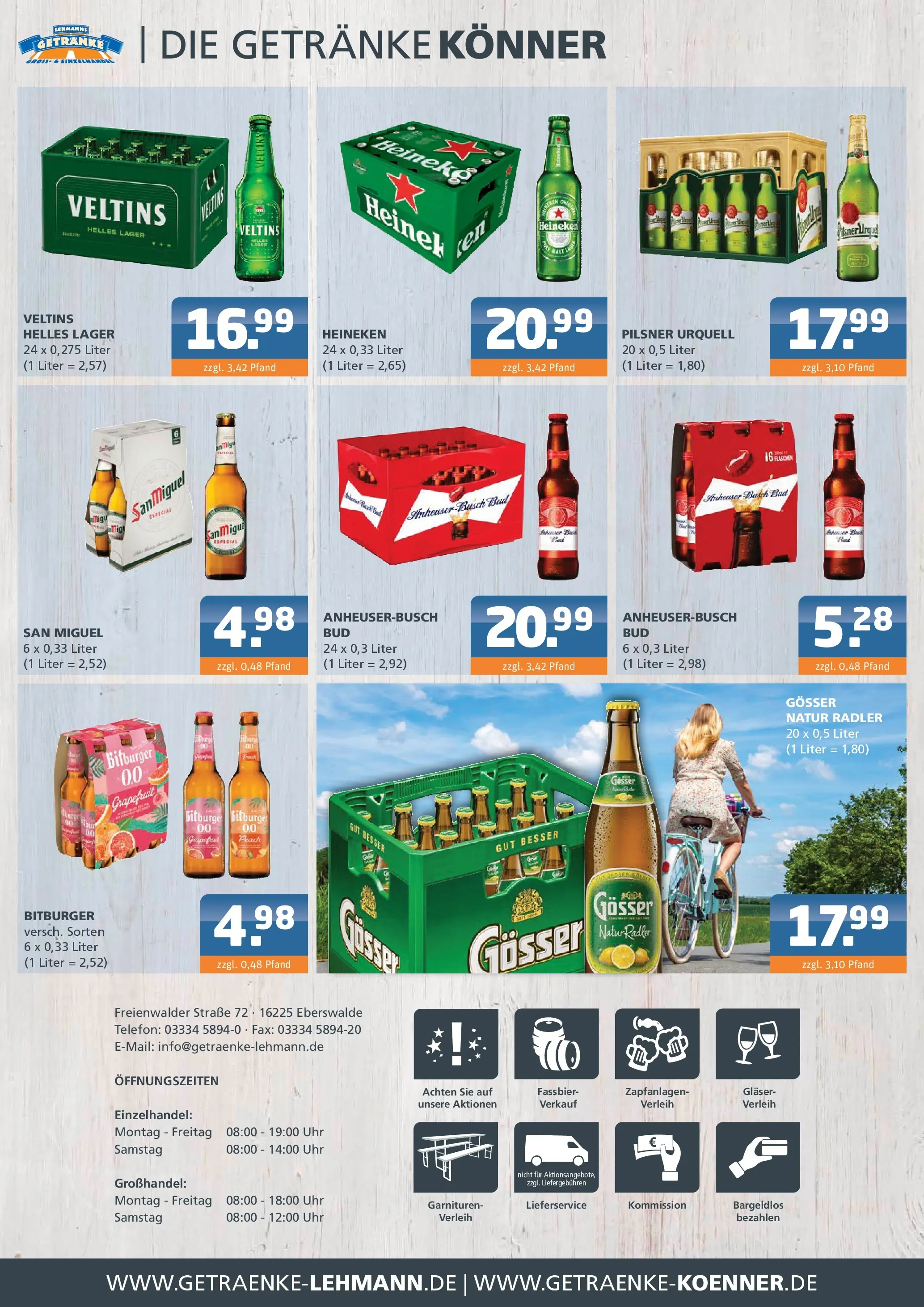 Angebote - Getränke Lehmann: Getränkeangebote (ab 20.07.2026) zum Blättern | Seite: 4 | Produkte: Bad, Heineken, Radler, Telefon