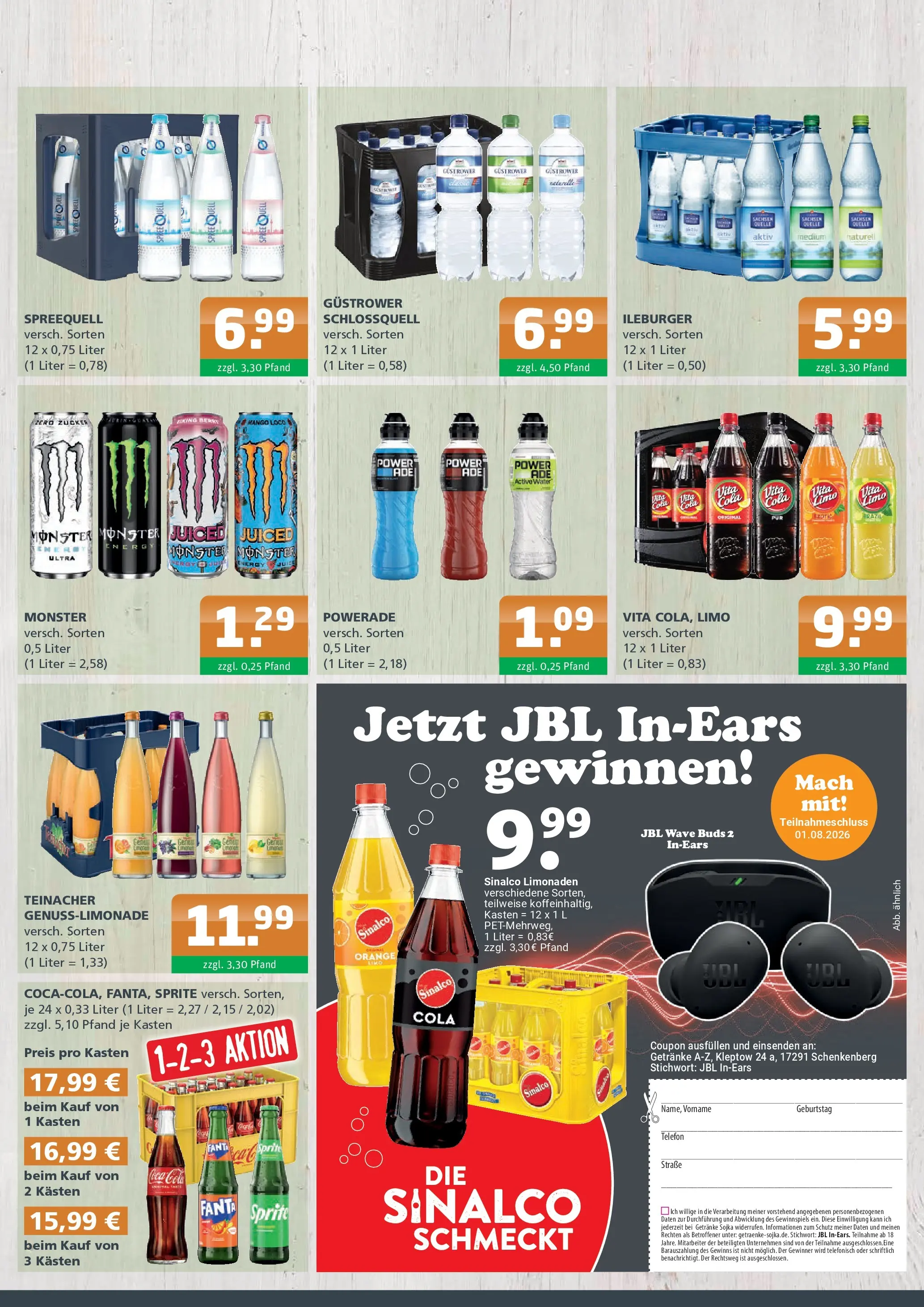 Angebote - Getränke A-Z: Getränkeangebote (ab 20.07.2026) zum Blättern | Seite: 3 | Produkte: Cola, Energy, Monster, Telefon