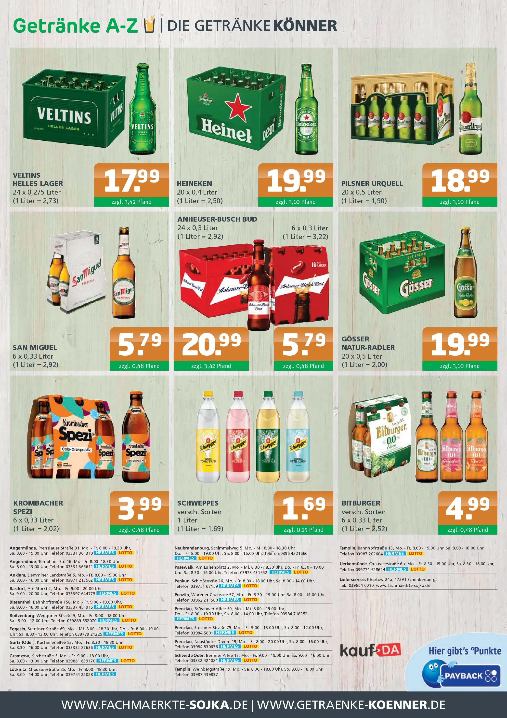 Angebote - Getränke A-Z: Getränkeangebote (ab 20.07.2026) zum Blättern | Seite: 4 | Produkte: Berliner, Heineken, Krombacher, Telefon