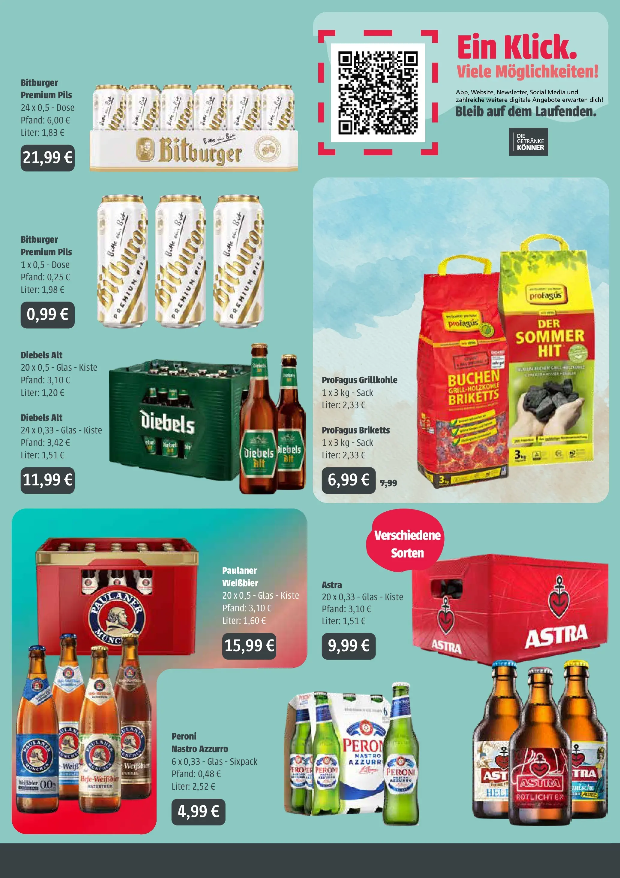 Angebote - Getränke Ellerkamp: Getränkeangebote (ab 20.07.2026) zum Blättern | Seite: 2 | Produkte: Bitburger, Pils, Astra, Paulaner