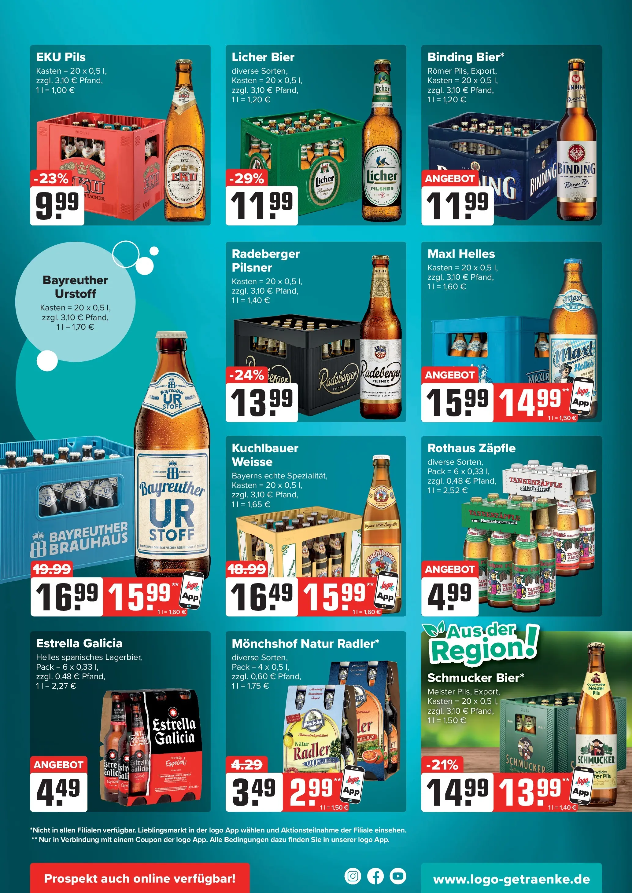 Angebote - Getränke Heurich: Getränkeangebote (ab 20.07.2026) zum Blättern | Seite: 2 | Produkte: Monchshof, Bier, Pils