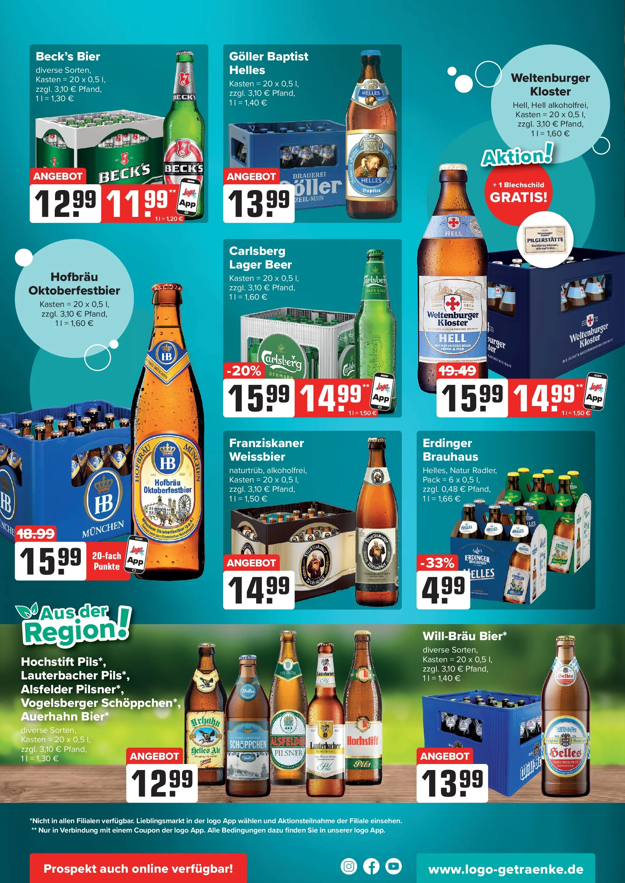 Angebote - Getränke Heurich: Getränkeangebote (ab 27.07.2026) zum Blättern | Seite: 2 | Produkte: Erdinger, Carlsberg, Bier, Pils