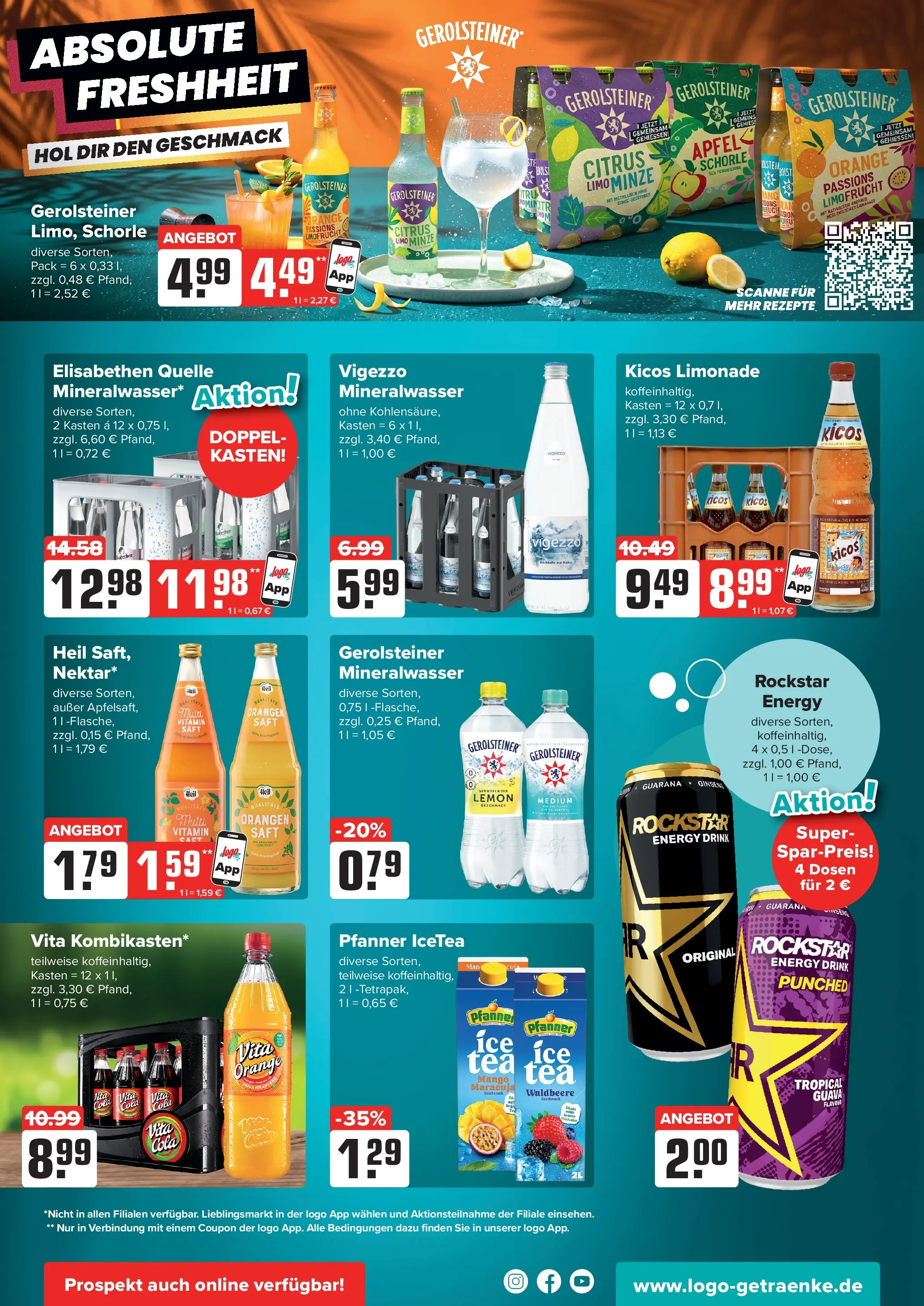 Angebote - Getränke Heurich: Getränkeangebote (ab 27.07.2026) zum Blättern | Seite: 3 | Produkte: Cola, Orangen, Limonade, Gerolsteiner