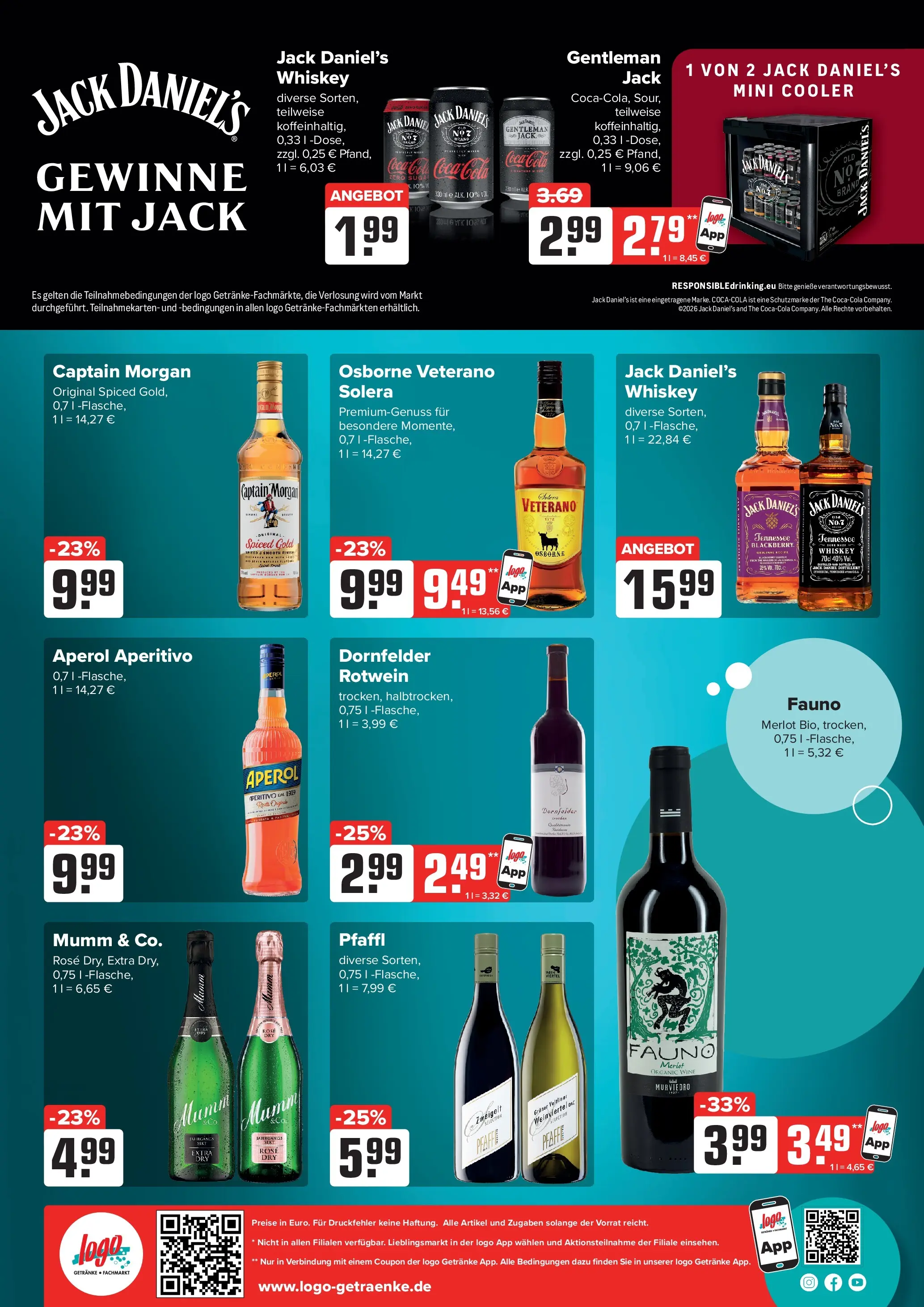 Angebote - Getränke Heurich: Getränkeangebote (ab 27.07.2026) zum Blättern | Seite: 4 | Produkte: Merlot, Finish, Captain morgan, Aperol