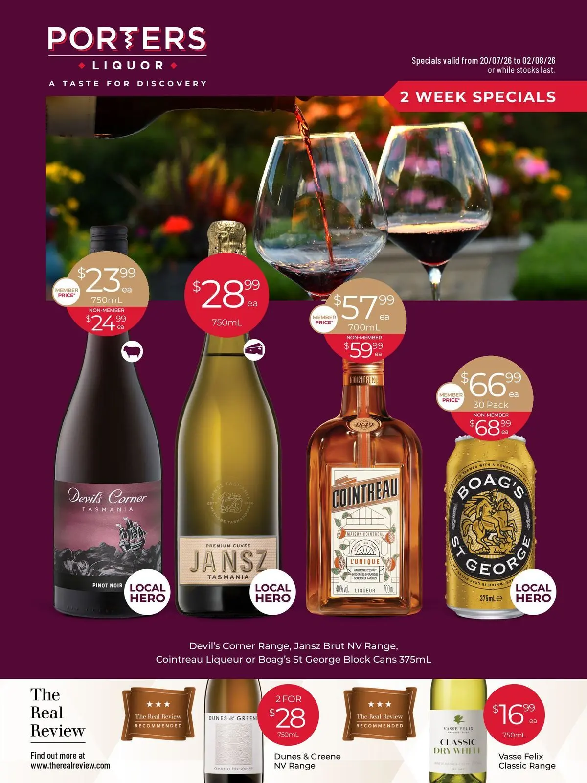 Deals - A Taste of Discovery 20/07 - 20/07/2026 > weekly / monthly specials | Page: 1