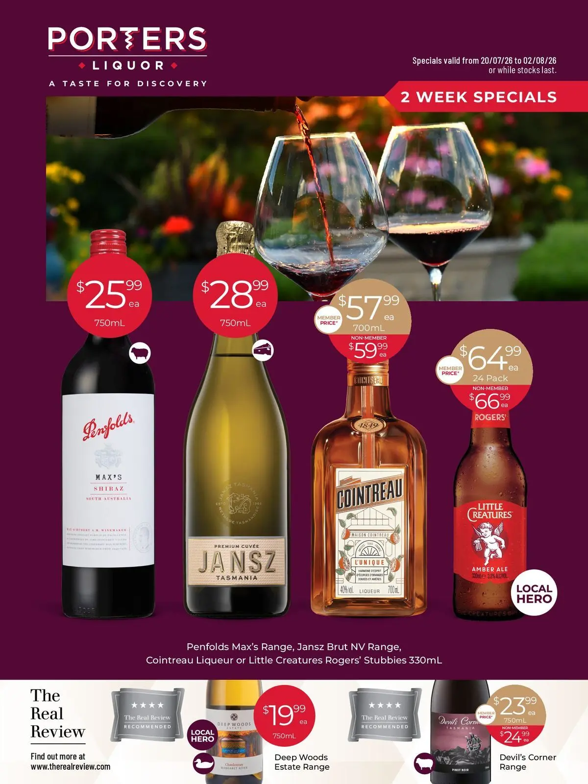 Deals - A Taste of Discovery 20/07 - 20/07/2026 > weekly / monthly specials | Page: 1