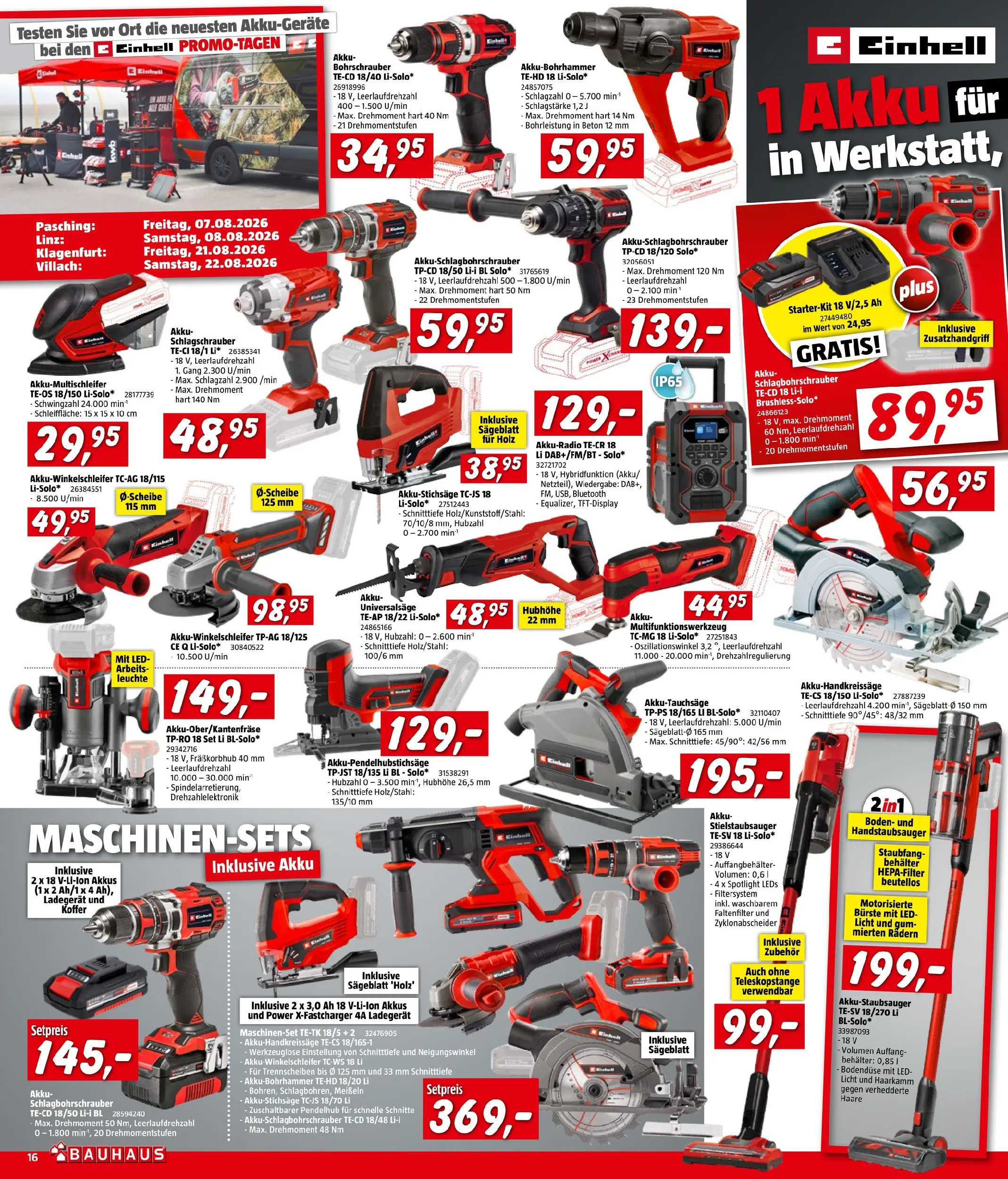 Bauhaus Pasching, Wels, Steyr von 22.07.2026 - Aktuelle Angebote | Seite: 16 | Produkte: Koffer, Bürste