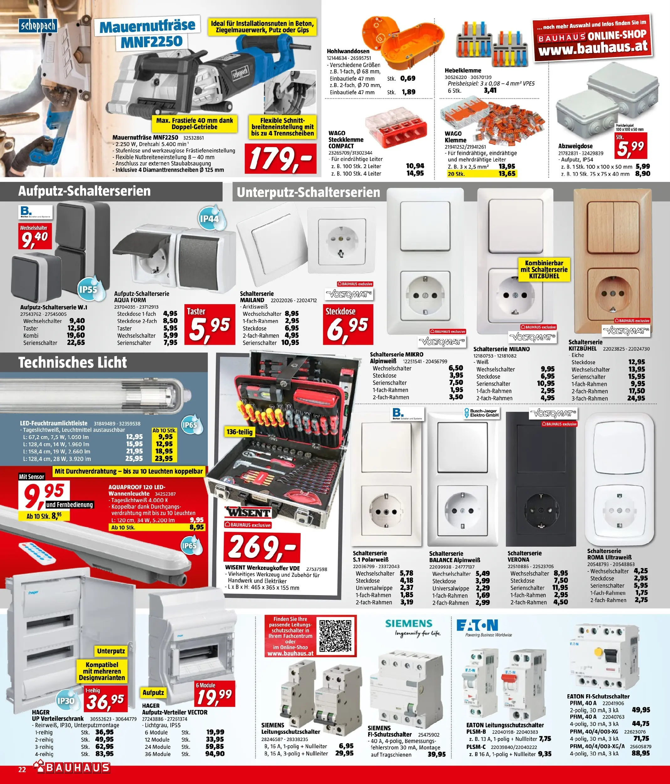 Bauhaus Pasching, Wels, Steyr von 22.07.2026 - Aktuelle Angebote | Seite: 22 | Produkte: Steckdose
