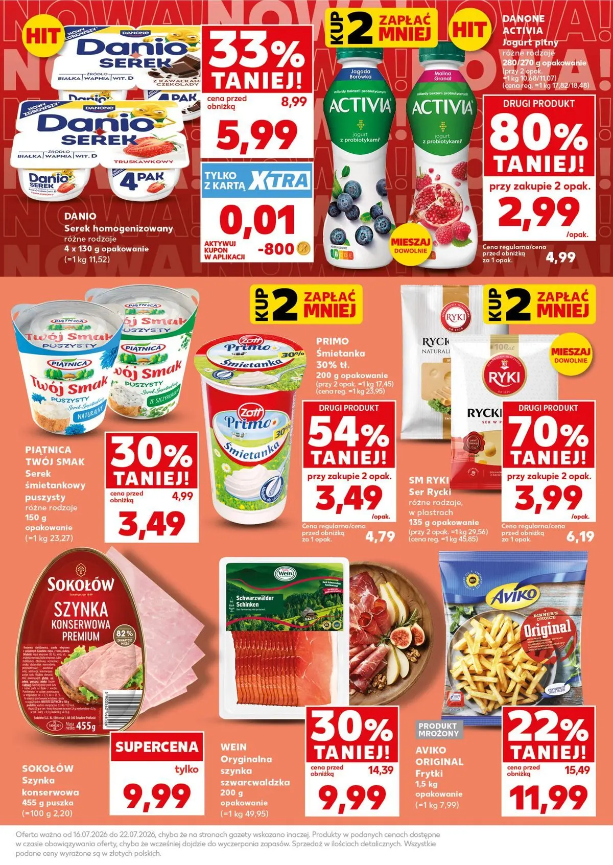 Kaufland gazetka - Mocny start od 20.07.2026 - od jutra PDF | Strona: 7 | Produkty: Serek homogenizowany, Serek, Szynka, Jogurt