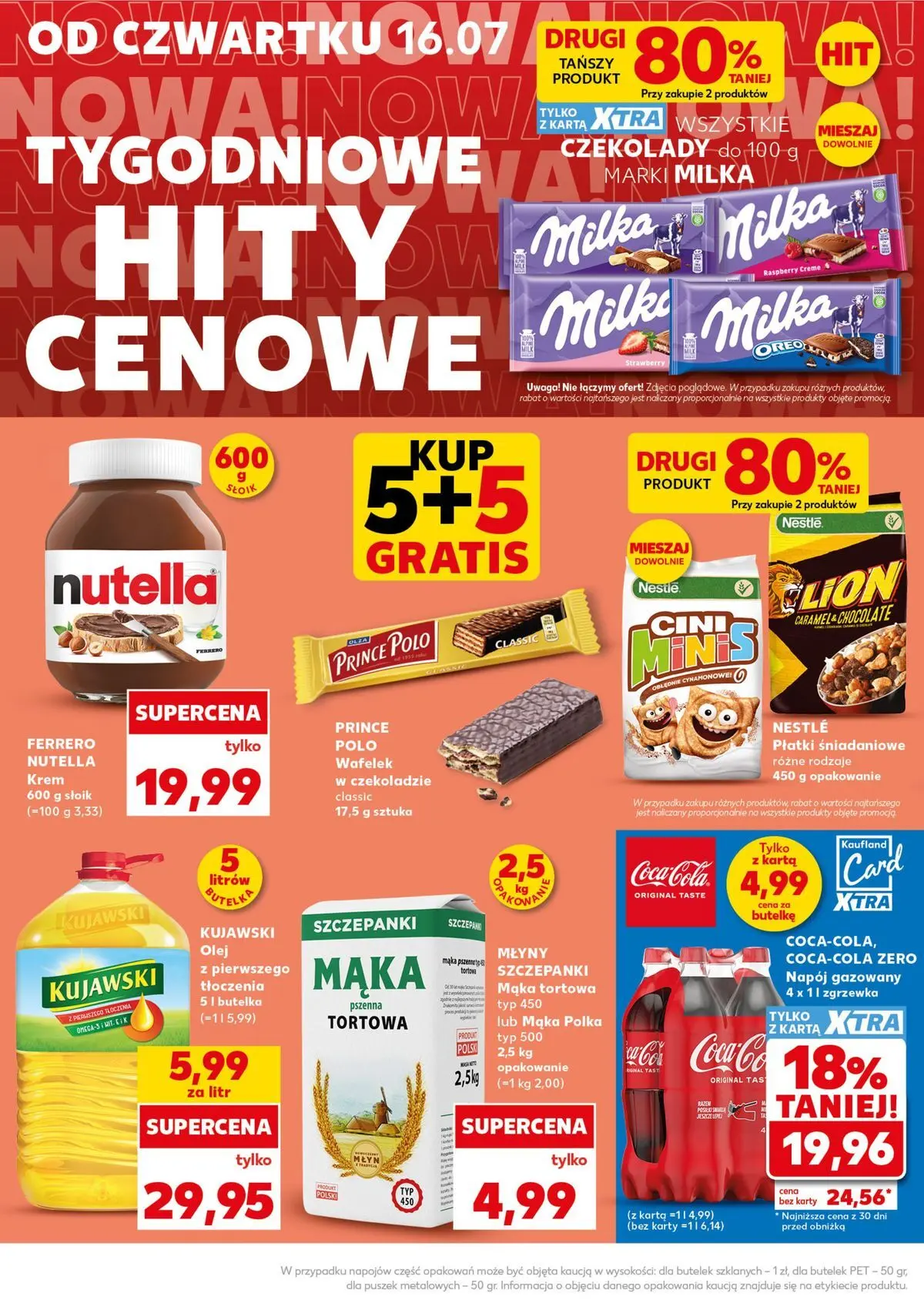 Kaufland gazetka - Mocny start od 20.07.2026 - od jutra PDF | Strona: 8 | Produkty: Karta, Nutella, Półka, Płatki