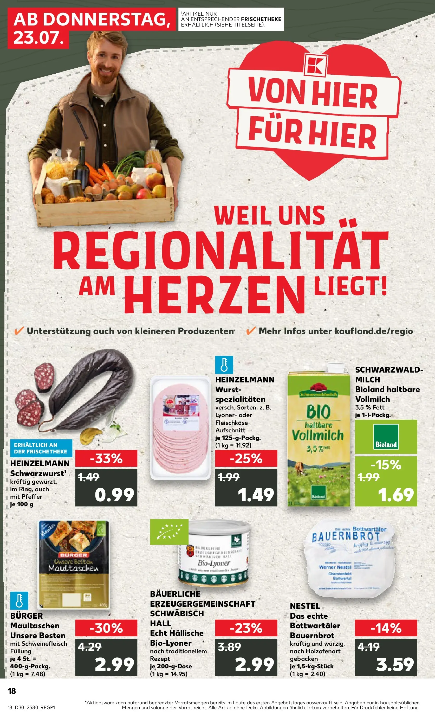 Prospekt Kaufland ab 20.07.2026 ยป Angebote und Werbung Online | Seite: 27 | Produkte: Milch, Wurst, Schweinefleisch, Maultaschen Prospekt Kaufland ab 20.07.2026 ยป Angebote Online zum Blรคttern | Seite: 27 | Produkte: Milch, Wurst, Schweinefleisch, Maultaschen