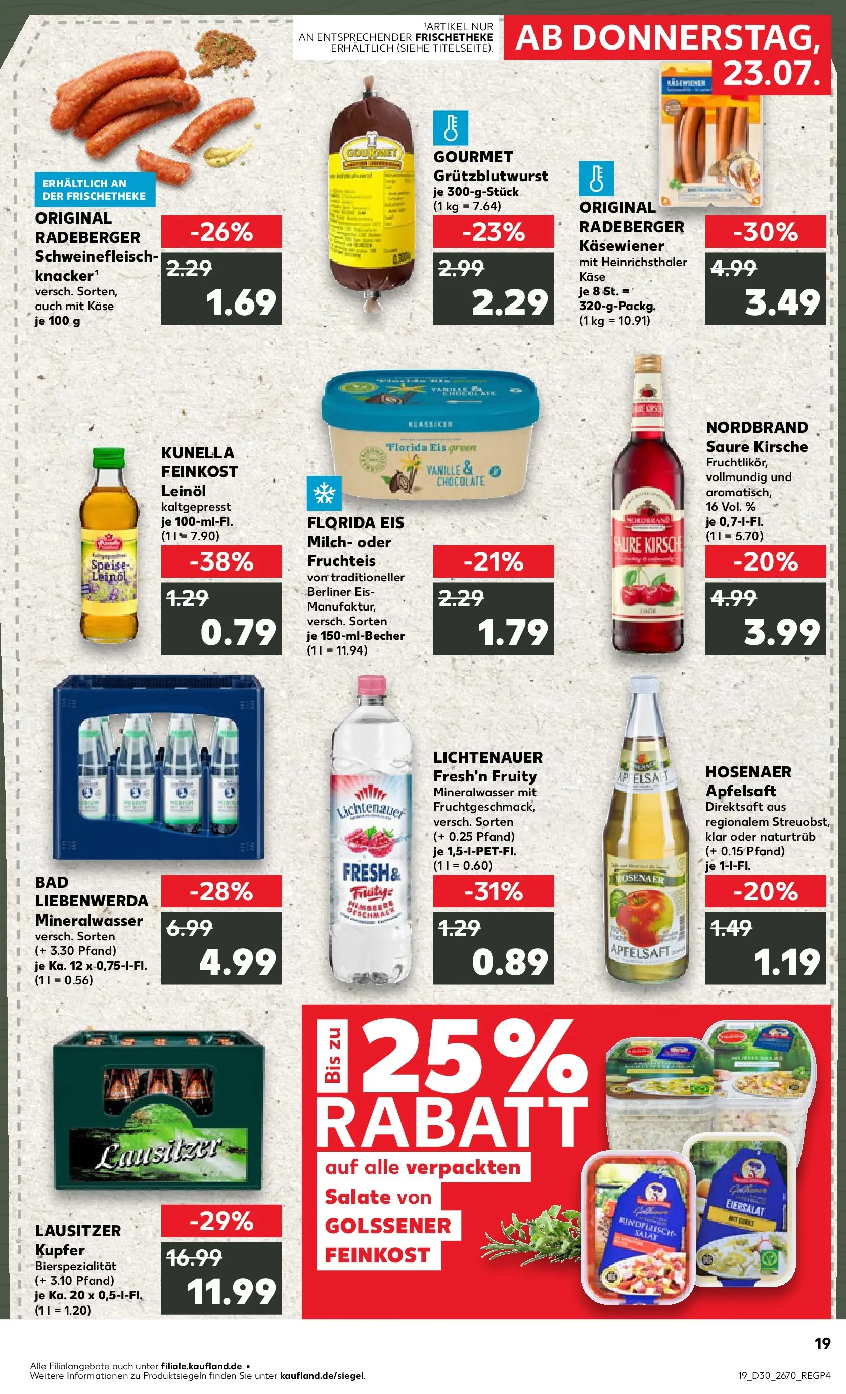 Prospekt Kaufland ab 20.07.2026 ยป Angebote und Werbung Online | Seite: 28 | Produkte: Berliner, Milch, Mineralwasser, Eis Prospekt Kaufland ab 20.07.2026 ยป Angebote Online zum Blรคttern | Seite: 28 | Produkte: Berliner, Milch, Mineralwasser, Eis