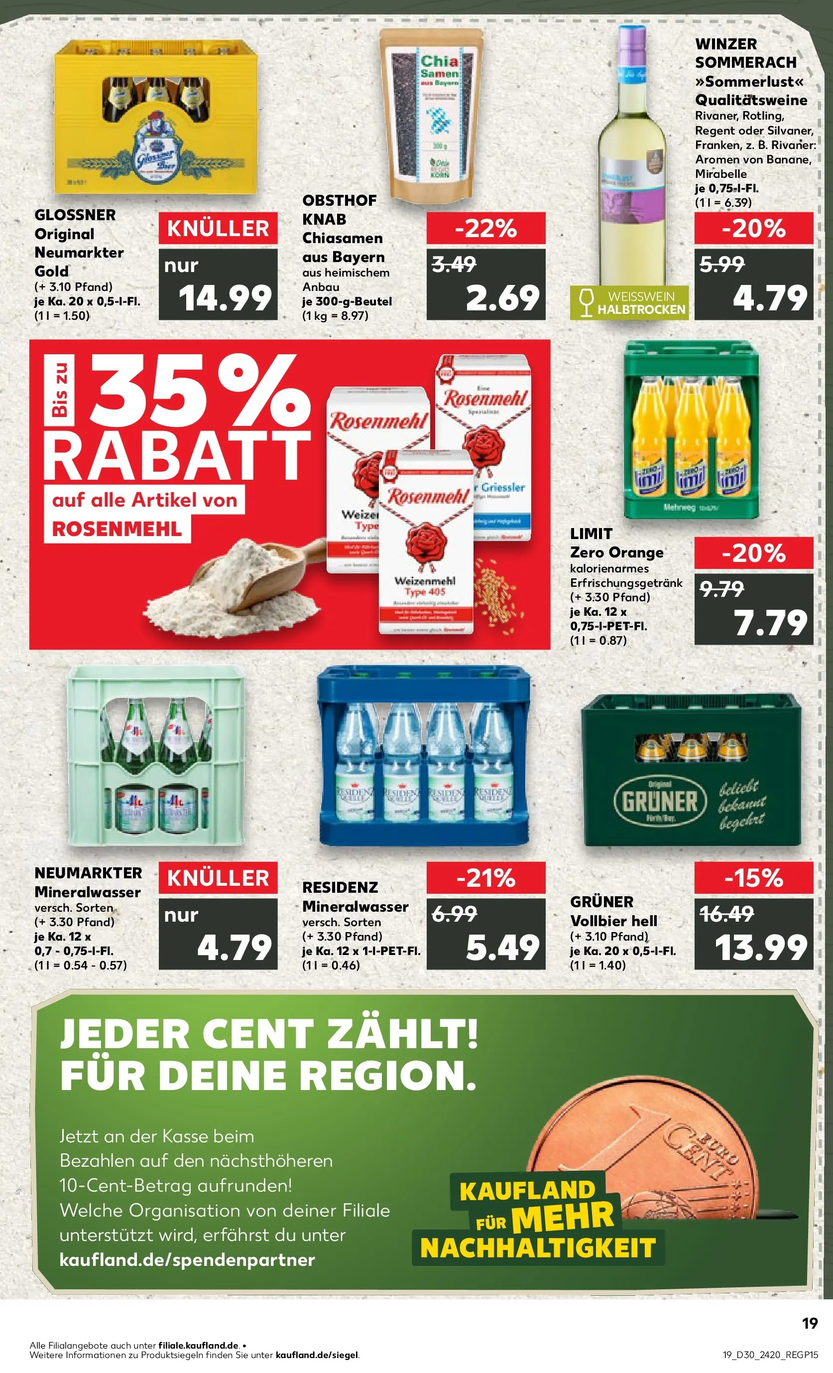 Prospekt Kaufland ab 20.07.2026 ยป Angebote und Werbung Online | Seite: 28 | Produkte: Weiรwein, Weizenmehl, Mineralwasser Prospekt Kaufland ab 20.07.2026 ยป Angebote Online zum Blรคttern | Seite: 28 | Produkte: Weiรwein, Weizenmehl, Mineralwasser