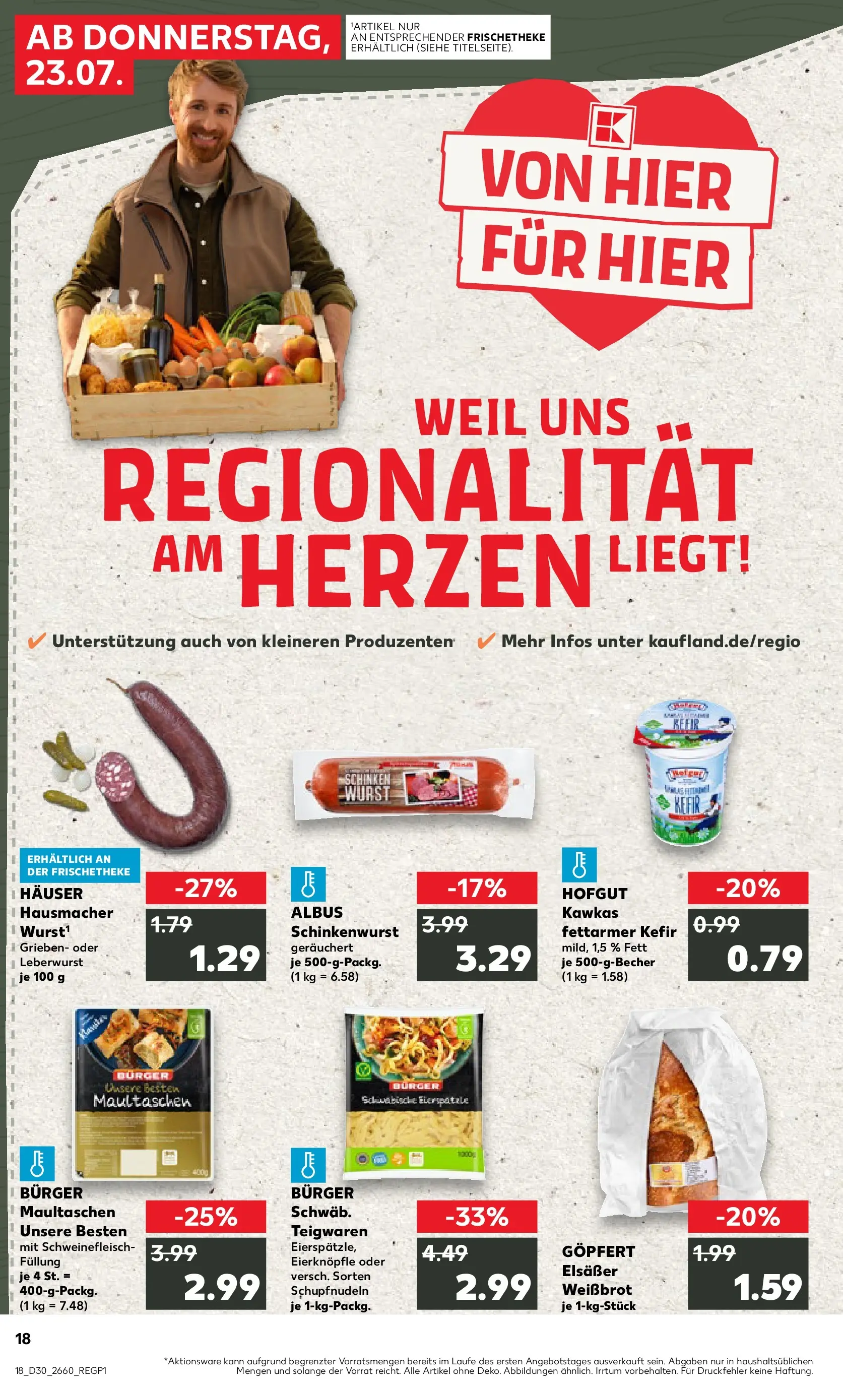 Prospekt Kaufland ab 20.07.2026 ยป Angebote und Werbung Online | Seite: 27 | Produkte: Kefir, Burger, Wurst, Schweinefleisch Prospekt Kaufland ab 20.07.2026 ยป Angebote Online zum Blรคttern | Seite: 27 | Produkte: Kefir, Burger, Wurst, Schweinefleisch