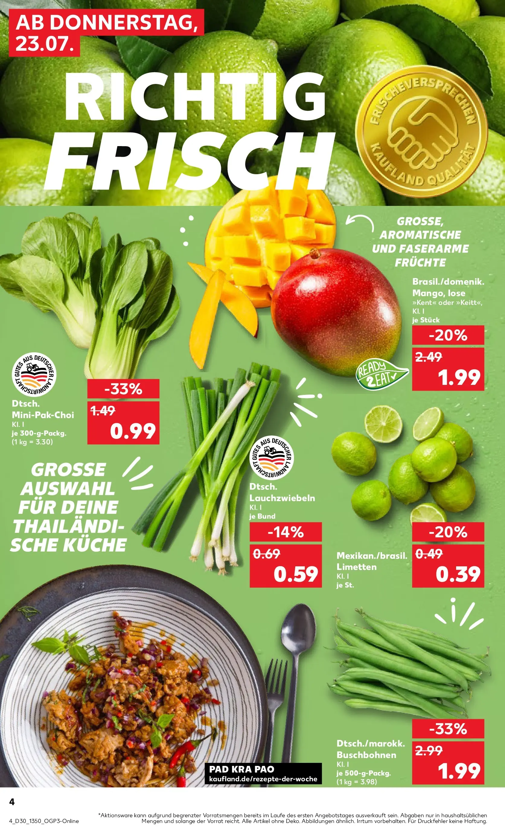 Prospekt Kaufland ab 23.07.2026 » Angebote Online zum Blättern | Seite: 4 | Produkte: Limetten, Küche