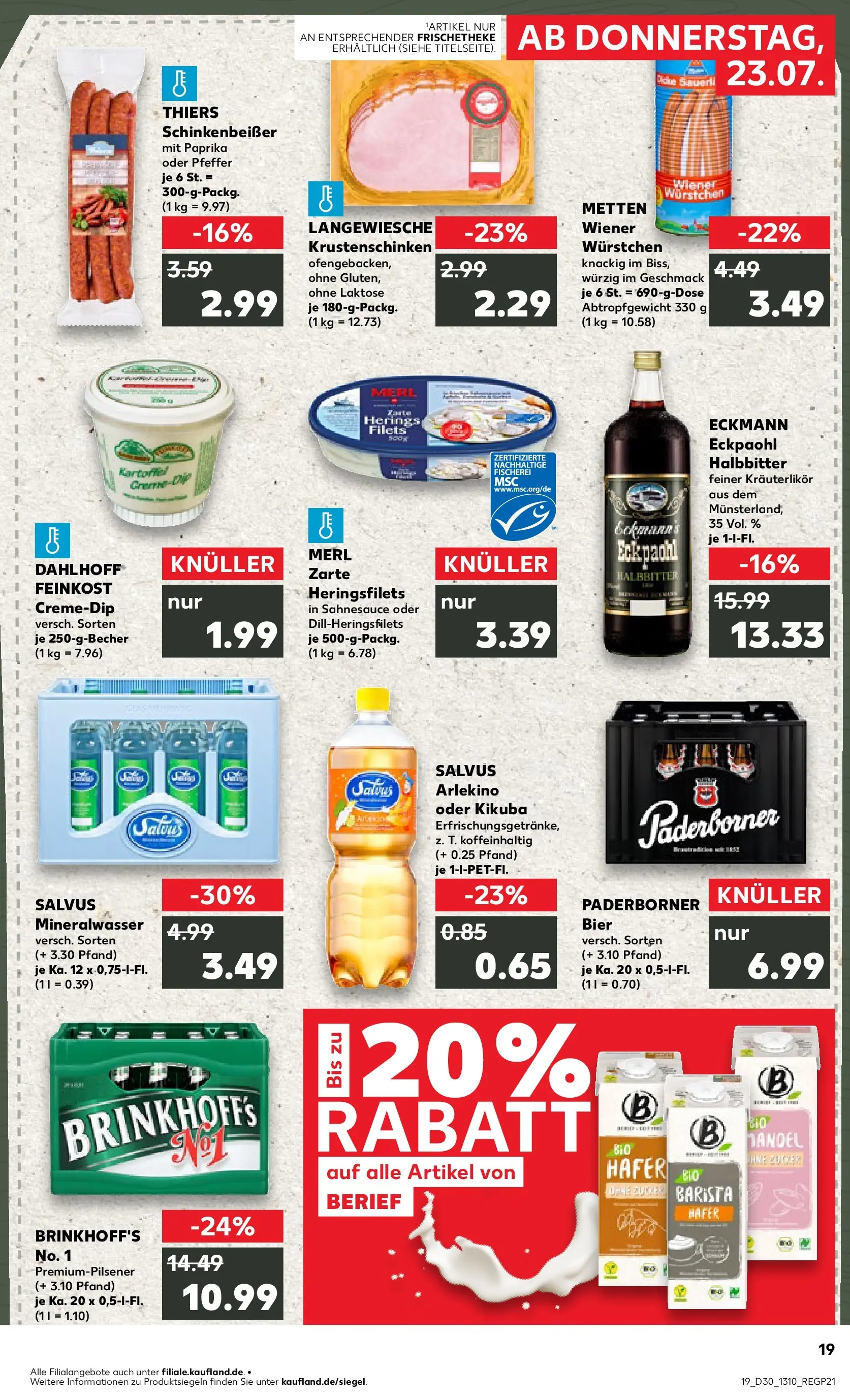 Prospekt Kaufland ab 20.07.2026 ยป Angebote und Werbung Online | Seite: 28 | Produkte: Wiener wurstchen, Bier, Mineralwasser, Pfeffer Prospekt Kaufland ab 20.07.2026 ยป Angebote Online zum Blรคttern | Seite: 28 | Produkte: Wiener wurstchen, Bier, Mineralwasser, Pfeffer