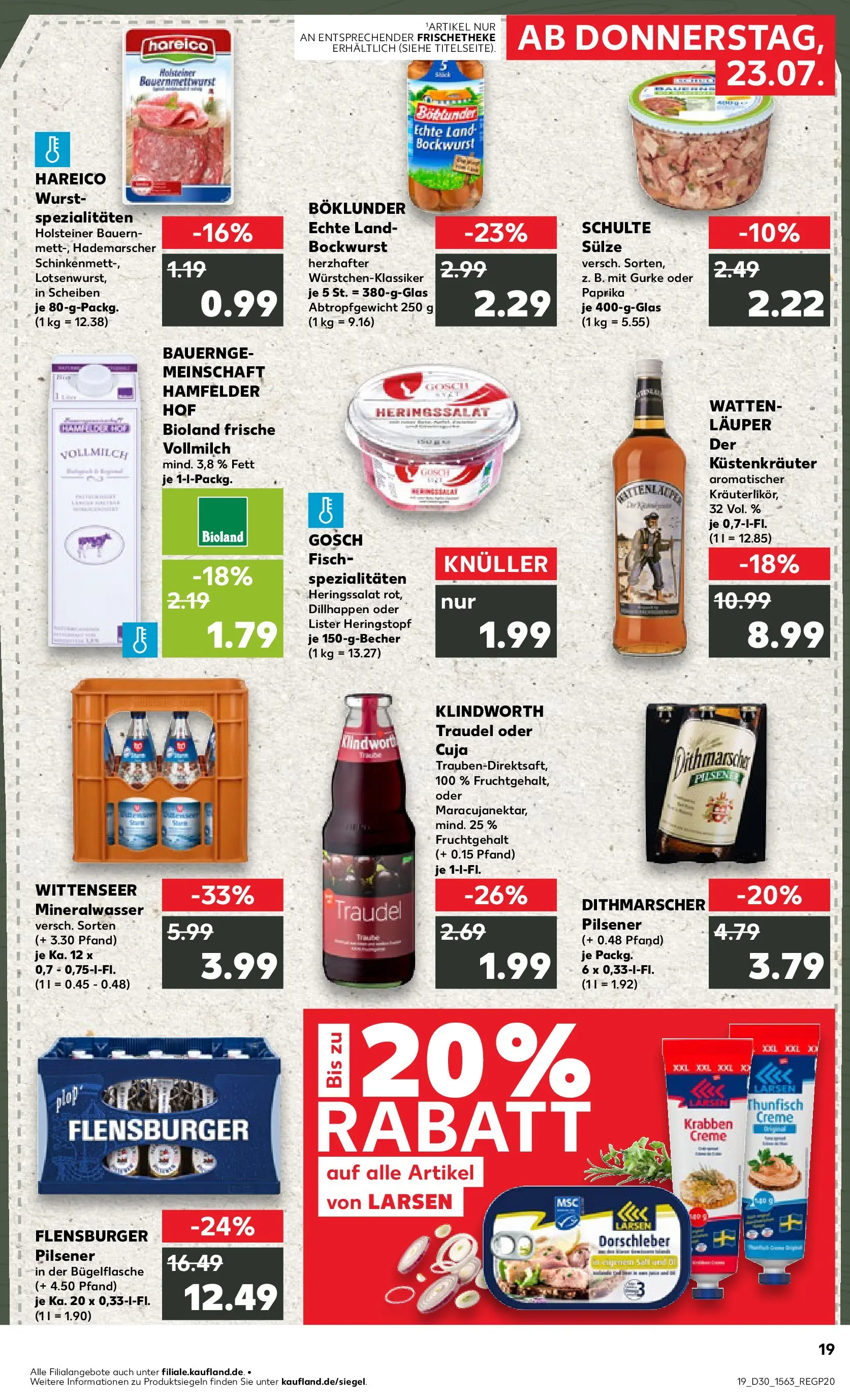 Prospekt Kaufland ab 20.07.2026 ยป Angebote und Werbung Online | Seite: 28 | Produkte: Bockwurst, Flensburger, Paprika, Wurst Prospekt Kaufland ab 20.07.2026 ยป Angebote Online zum Blรคttern | Seite: 28 | Produkte: Bockwurst, Flensburger, Paprika, Wurst