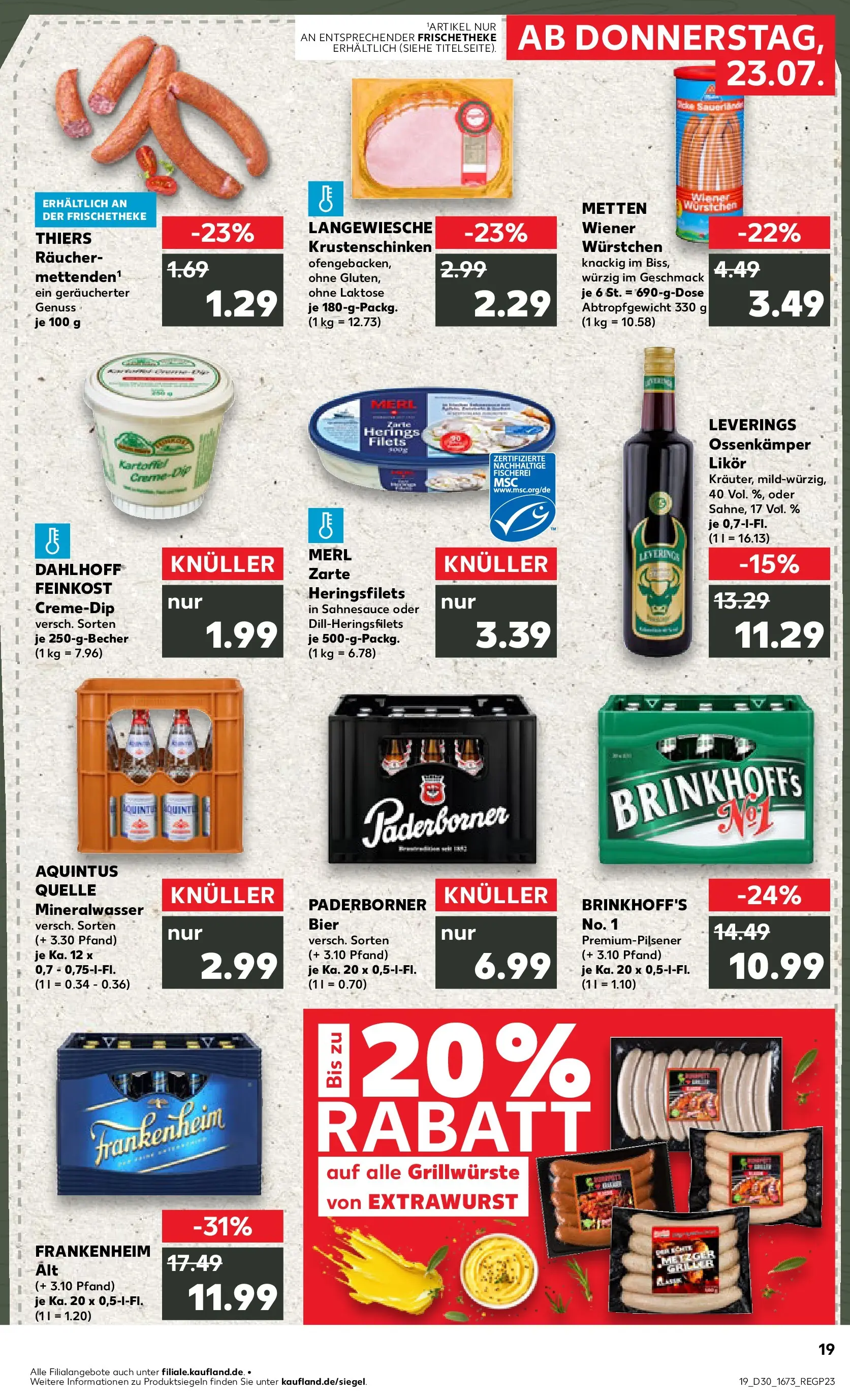 Prospekt Kaufland ab 20.07.2026 ยป Angebote und Werbung Online | Seite: 28 | Produkte: Wiener wurstchen, Bier, Likรถr, Mineralwasser Prospekt Kaufland ab 20.07.2026 ยป Angebote Online zum Blรคttern | Seite: 28 | Produkte: Wiener wurstchen, Bier, Likรถr, Mineralwasser