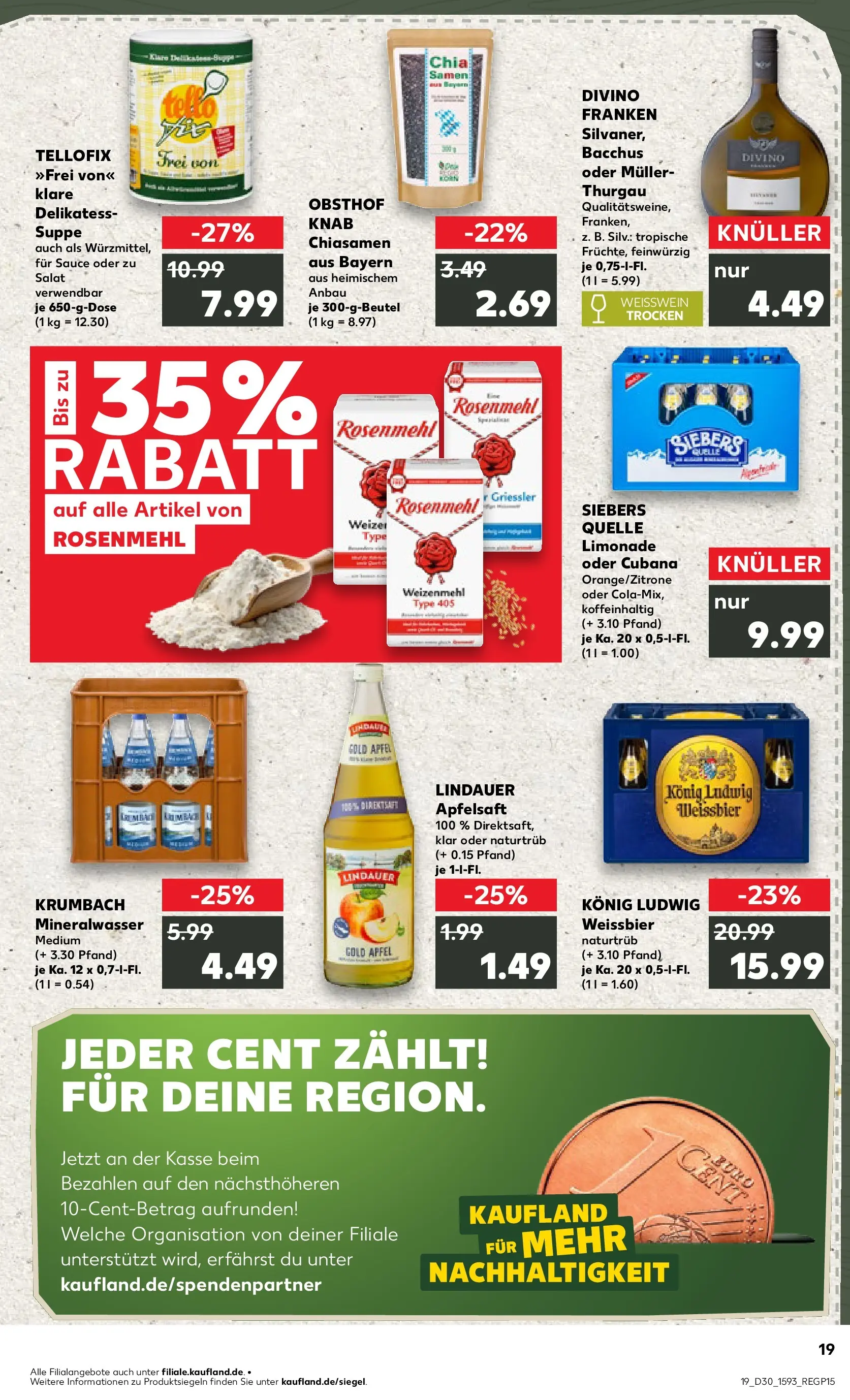 Prospekt Kaufland ab 20.07.2026 » Angebote Online zum Blättern | Seite: 24 | Produkte: Weißbier, Limonade, Weizenmehl, Mineralwasser