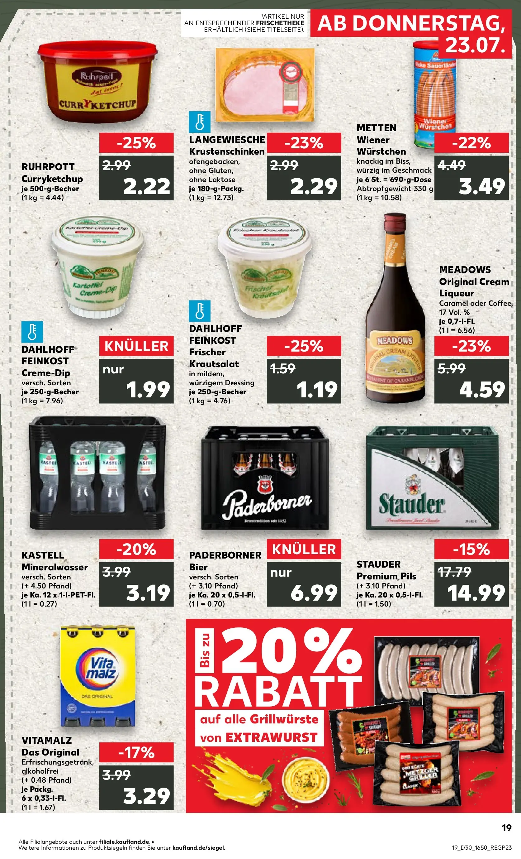 Prospekt Kaufland ab 20.07.2026 ยป Angebote und Werbung Online | Seite: 28 | Produkte: Wiener wurstchen, Pils, Dressing, Mineralwasser Prospekt Kaufland ab 20.07.2026 ยป Angebote Online zum Blรคttern | Seite: 28 | Produkte: Wiener wurstchen, Pils, Dressing, Mineralwasser