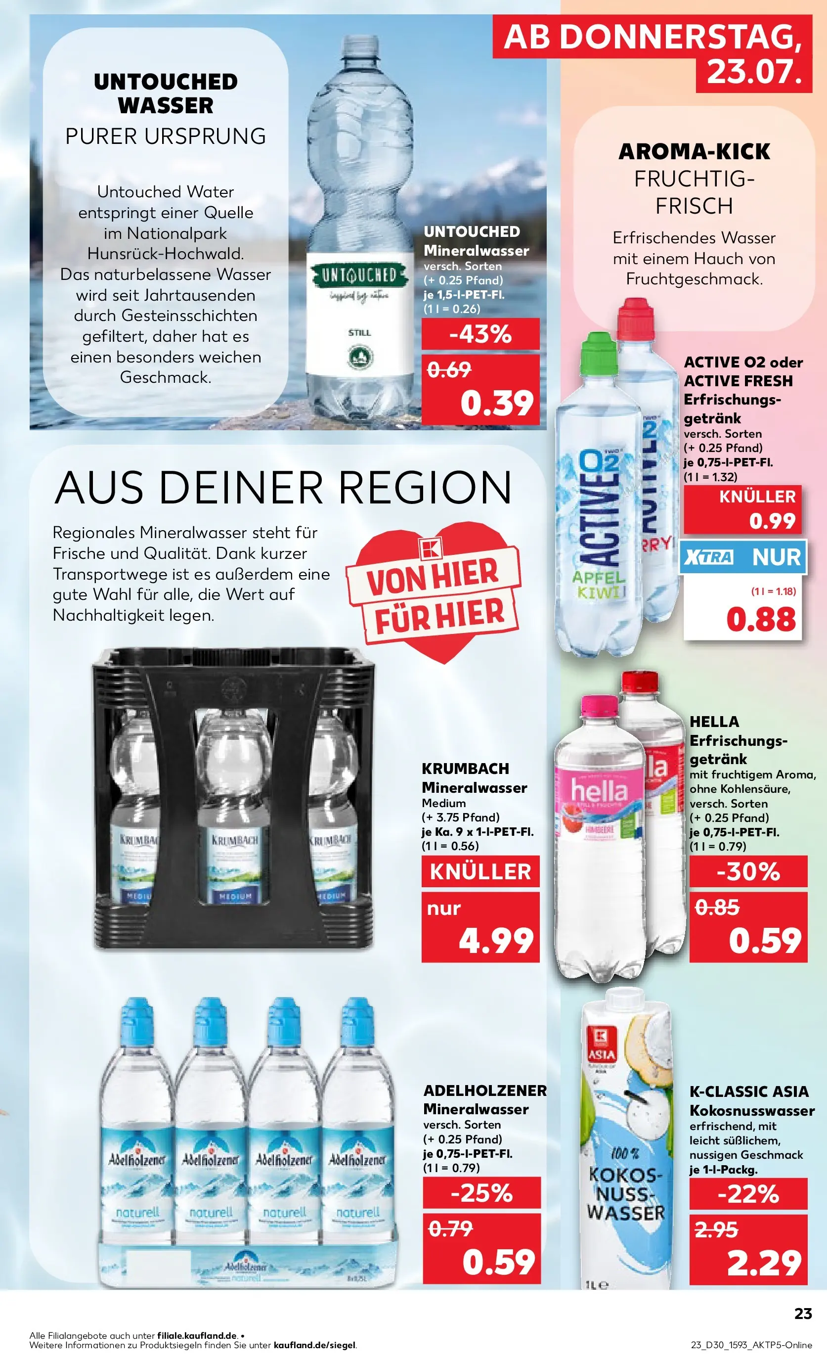 Prospekt Kaufland ab 20.07.2026 » Angebote Online zum Blättern | Seite: 28 | Produkte: Adelholzener, Äpfel, Wasser, Hella