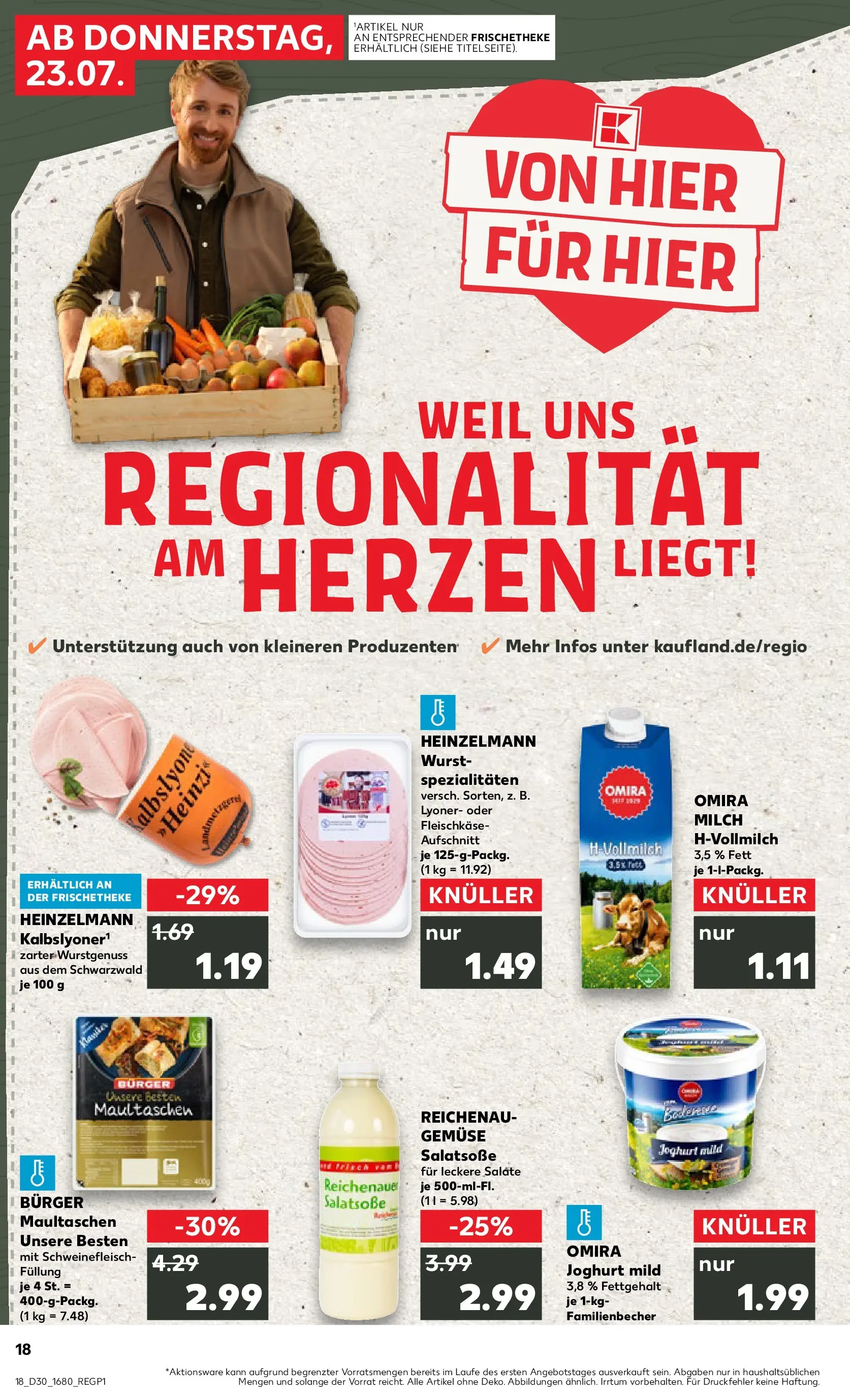 Prospekt Kaufland ab 20.07.2026 ยป Angebote und Werbung Online | Seite: 27 | Produkte: Milch, Burger, Gemรผse, Maultaschen Prospekt Kaufland ab 20.07.2026 ยป Angebote Online zum Blรคttern | Seite: 27 | Produkte: Milch, Burger, Gemรผse, Maultaschen