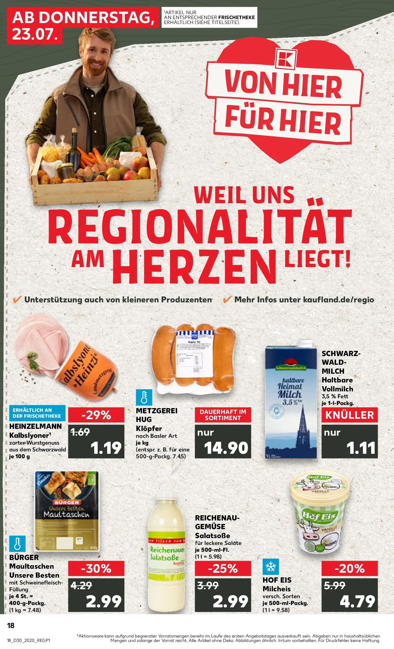 Prospekt Kaufland ab 20.07.2026 ยป Angebote und Werbung Online | Seite: 27 | Produkte: Milch, Gemรผse, Schweinefleisch, Maultaschen Prospekt Kaufland ab 20.07.2026 ยป Angebote Online zum Blรคttern | Seite: 27 | Produkte: Milch, Gemรผse, Schweinefleisch, Maultaschen