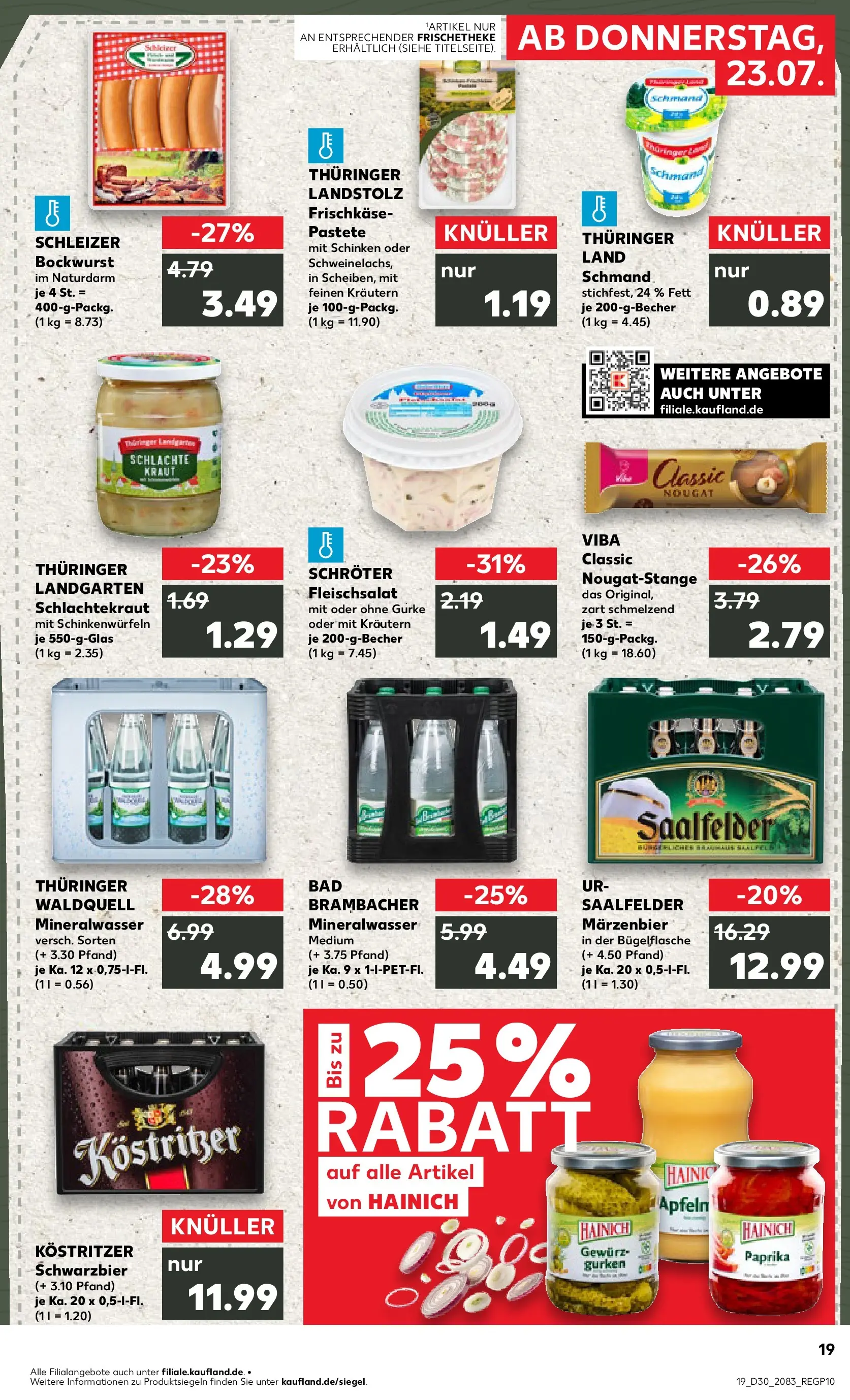 Prospekt Kaufland ab 20.07.2026 ยป Angebote und Werbung Online | Seite: 28 | Produkte: Bockwurst, Paprika, Gurken, Frischkase Prospekt Kaufland ab 20.07.2026 ยป Angebote Online zum Blรคttern | Seite: 28 | Produkte: Bockwurst, Paprika, Gurken, Frischkase