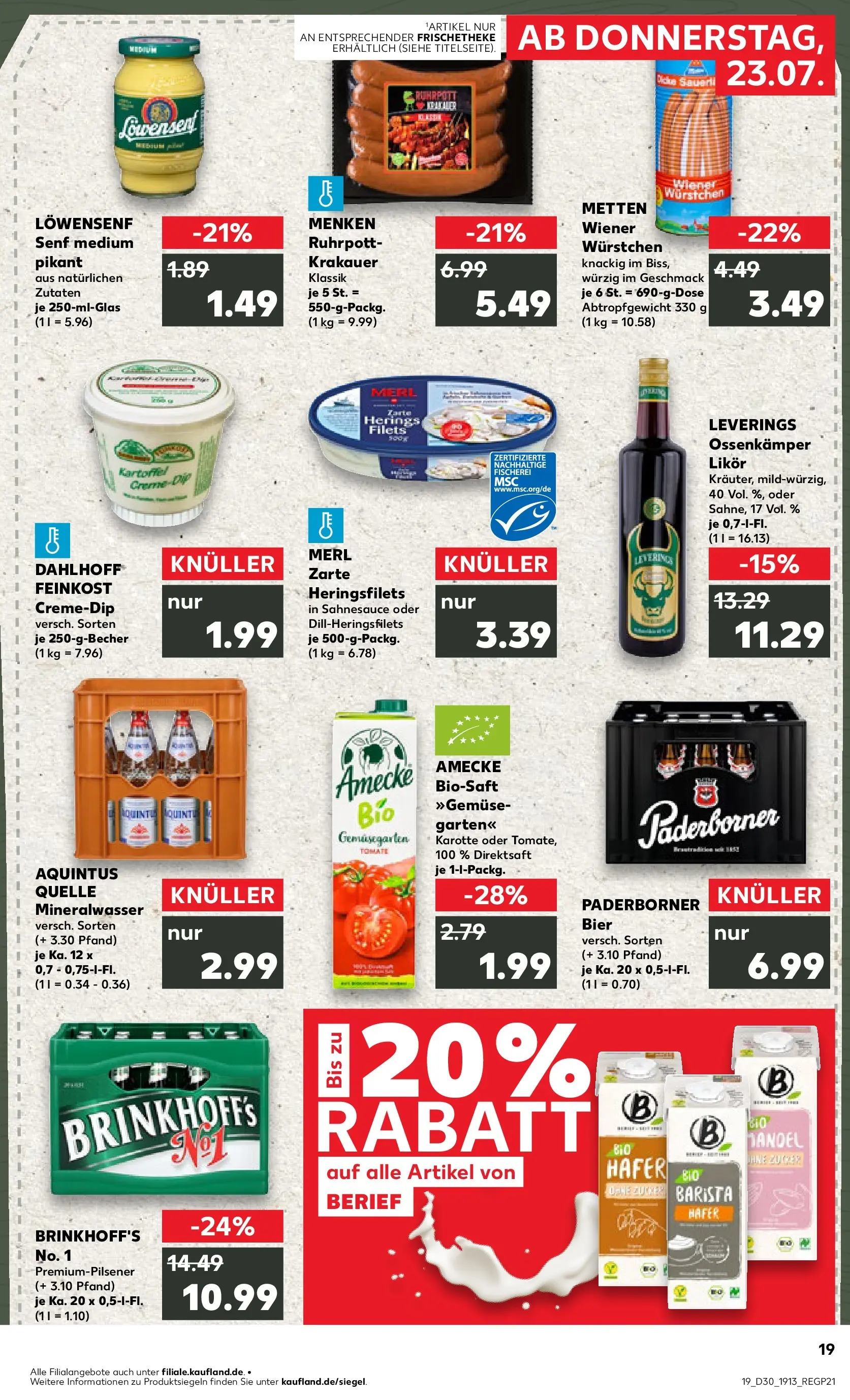 Prospekt Kaufland ab 20.07.2026 ยป Angebote und Werbung Online | Seite: 28 | Produkte: Wiener wurstchen, Bier, Zucker, Karotte Prospekt Kaufland ab 20.07.2026 ยป Angebote Online zum Blรคttern | Seite: 28 | Produkte: Wiener wurstchen, Bier, Zucker, Karotte