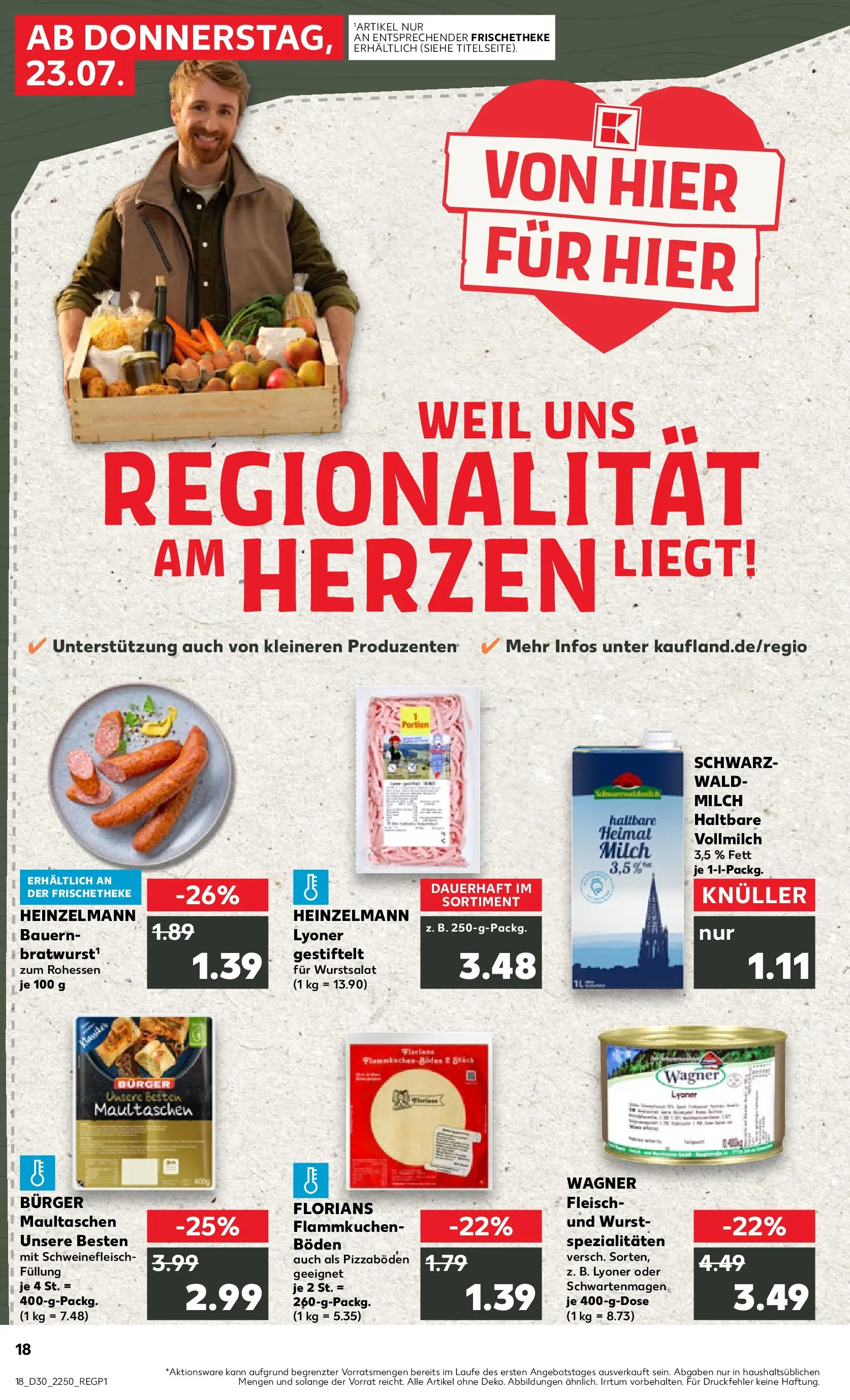 Prospekt Kaufland ab 20.07.2026 ยป Angebote und Werbung Online | Seite: 27 | Produkte: Milch, Wurst, Schweinefleisch, Fleisch Prospekt Kaufland ab 20.07.2026 ยป Angebote Online zum Blรคttern | Seite: 27 | Produkte: Milch, Wurst, Schweinefleisch, Fleisch