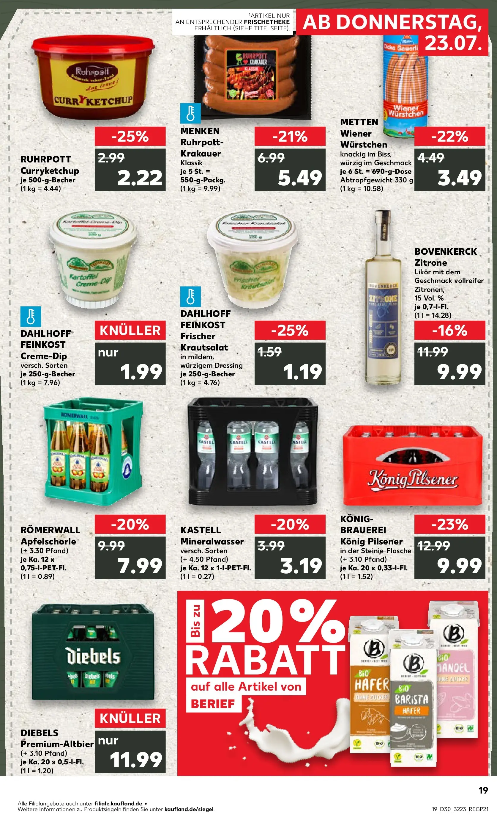 Prospekt Kaufland ab 20.07.2026 ยป Angebote und Werbung Online | Seite: 28 | Produkte: Wiener wurstchen, Dressing, Mineralwasser, Creme Prospekt Kaufland ab 20.07.2026 ยป Angebote Online zum Blรคttern | Seite: 28 | Produkte: Wiener wurstchen, Dressing, Mineralwasser, Creme