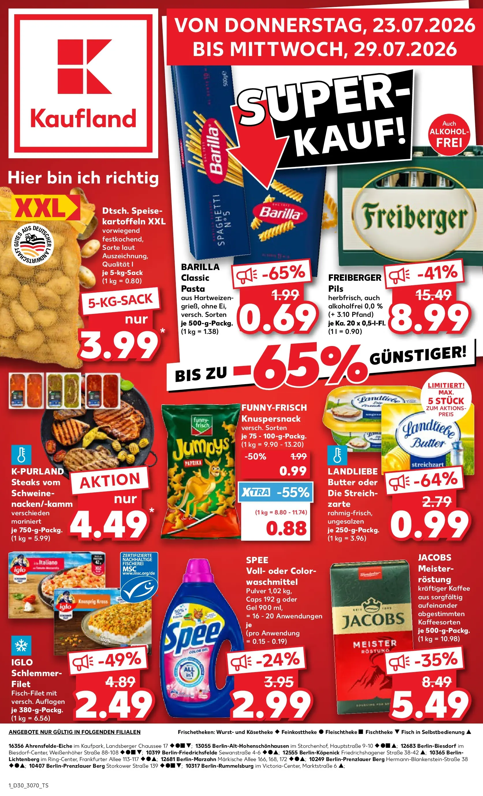 Prospekt Kaufland ab 20.07.2026 ยป Angebote und Werbung Online | Seite: 10 | Produkte: Barilla, Kaffee, Pils, Kartoffeln Prospekt Kaufland ab 20.07.2026 ยป Angebote Online zum Blรคttern | Seite: 10 | Produkte: Barilla, Kaffee, Pils, Kartoffeln