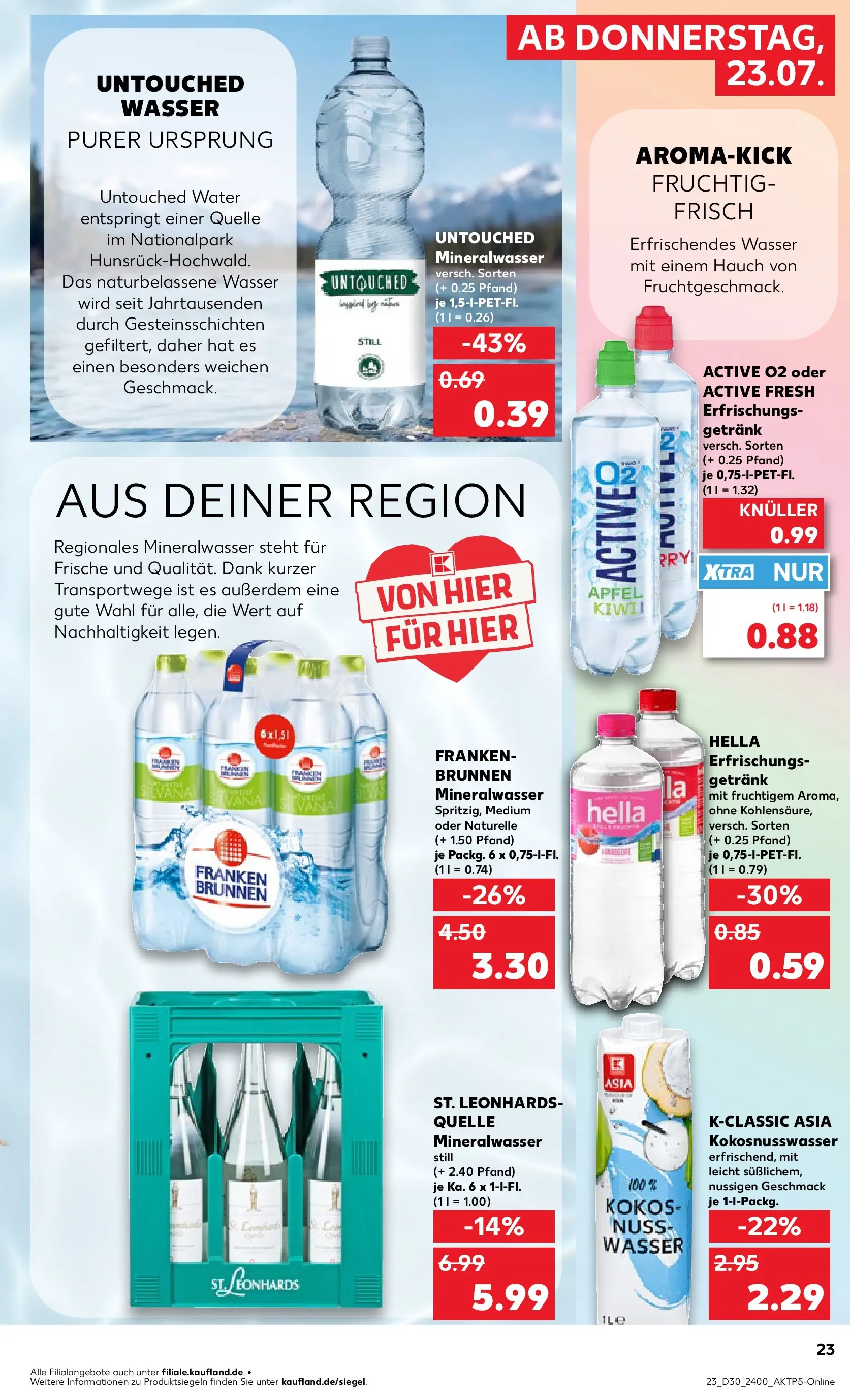 Prospekt Kaufland ab 20.07.2026 ยป Angebote und Werbung Online | Seite: 32 | Produkte: รpfel, Mineralwasser, Wasser, Hella Prospekt Kaufland ab 20.07.2026 ยป Angebote Online zum Blรคttern | Seite: 32 | Produkte: รpfel, Mineralwasser, Wasser, Hella